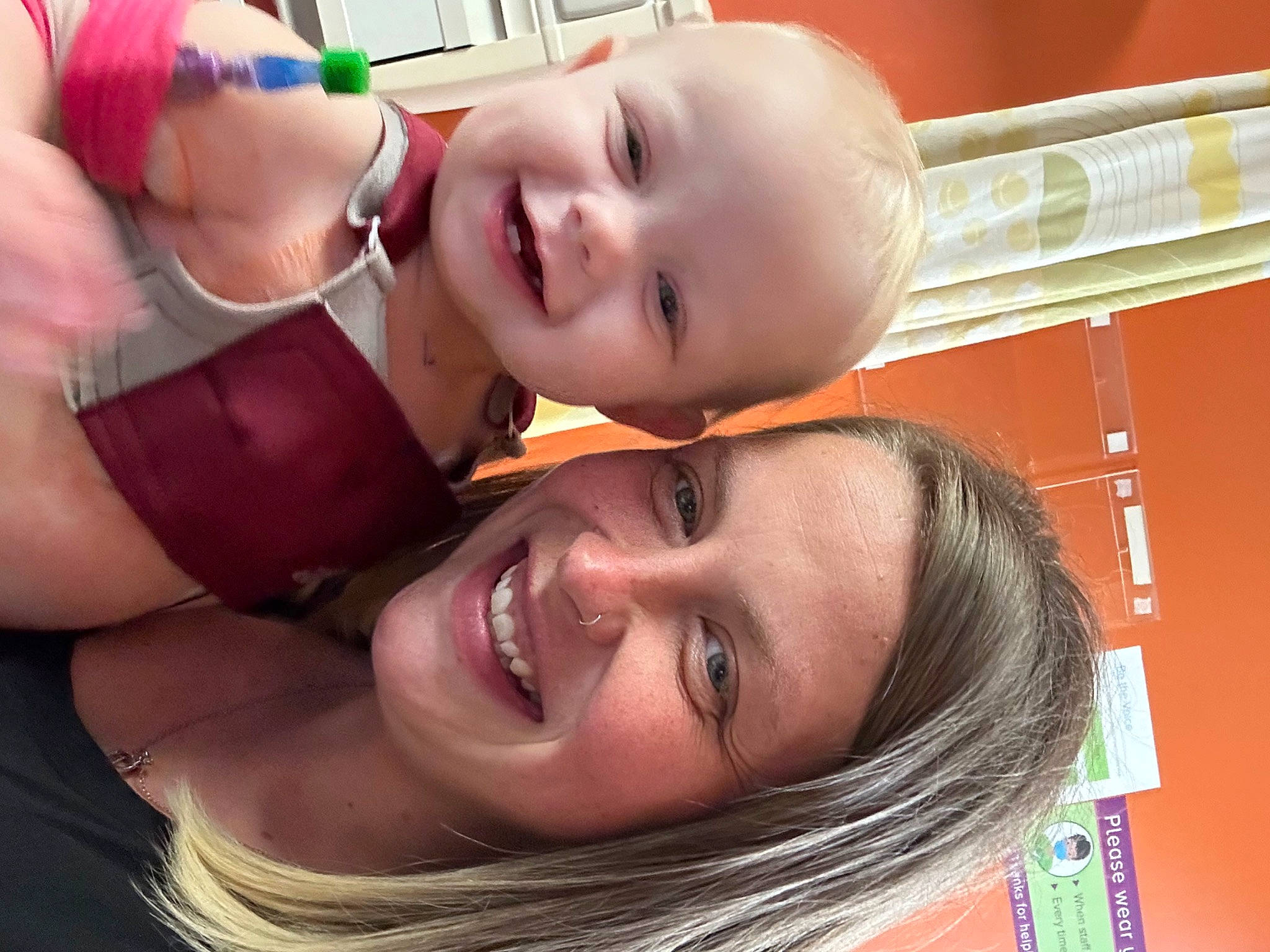 Arabella is registered to the contest to win money with this photo: baby, baby_laughing, cheek, eyebrow, eyelash, face, fun, gesture, happy, iris, joy, lip, mouth, neck, nose, organ, person, red, skin, smile