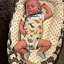 Geremiah joined the competition — help win amazing prizes! baby, baby_nest, carpet, child, comfort, cozy, cute, dinosaur_print, elephant_print, indoor, infant, newborn, onesie, peaceful, resting, sleeping, small, socks, soft_fabric, stars_pattern