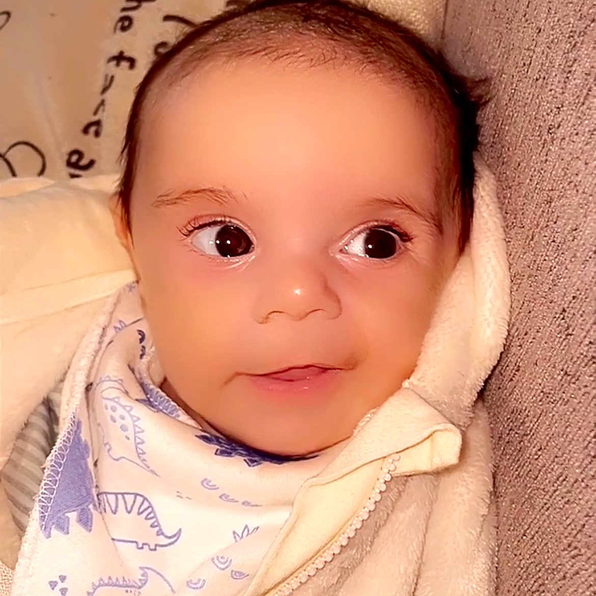 Ezra is registered to the contest to win money with this photo: baby, babylaughing, face, happy, head, person, photography, portrait, smile