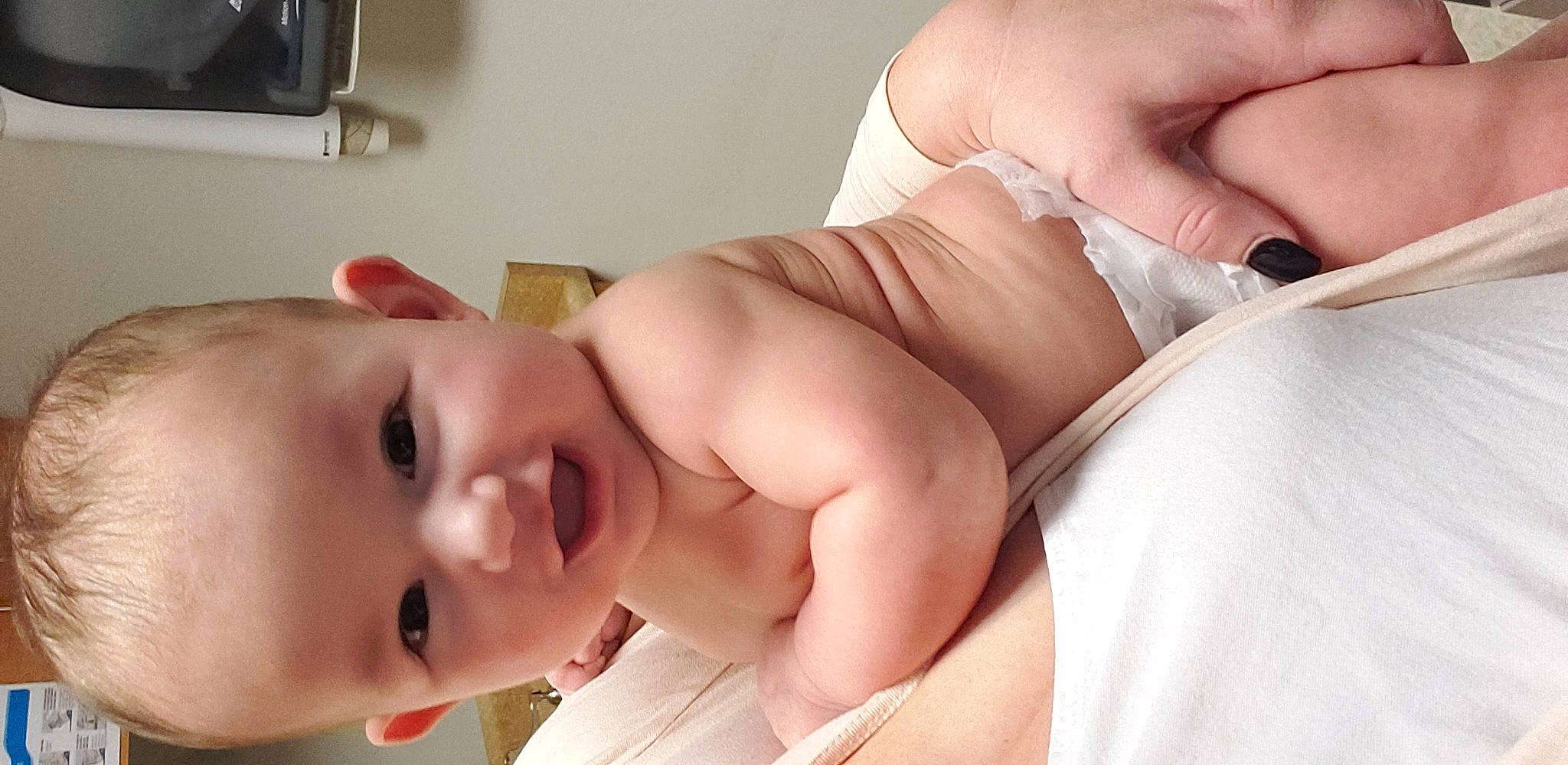Mallorie is registered to the contest to win money with this photo: abdomen, black_hair, chest, comfort, eyelash, finger, gesture, hand, happy, human_body, joint, muscle, neck, person, shoulder, skin, smile, stomach, thigh, thumb