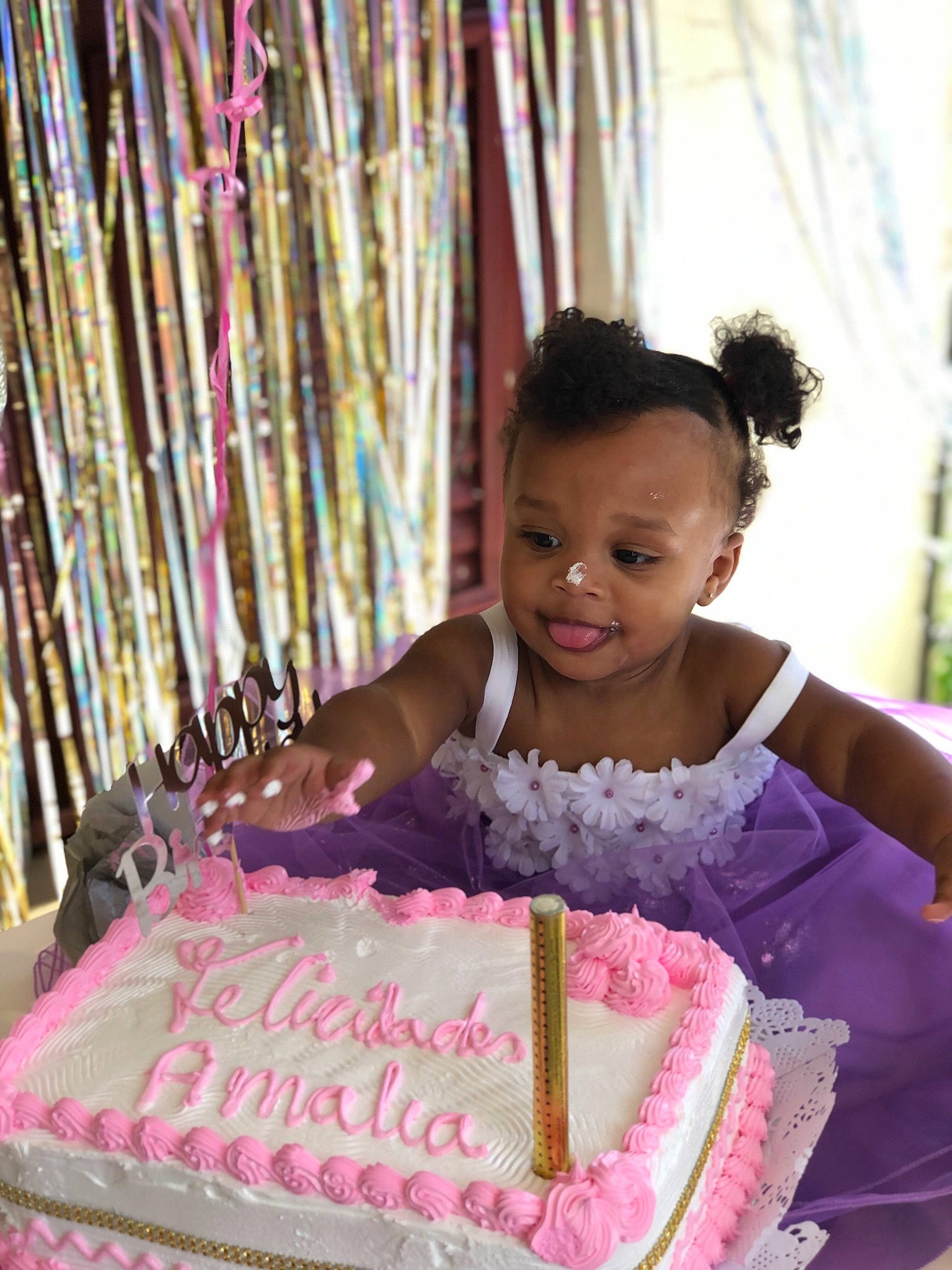 Amalia is registered to the contest to win money with this photo: baked_goods, birthday, birthday_cake, birthday_candle, buttercream, cake, cake_decorating, cake_decorating_supply, dessert, event, food, happy, joy, magenta, person, sharing, smile, sugar_cake, sugar_paste, sweetness