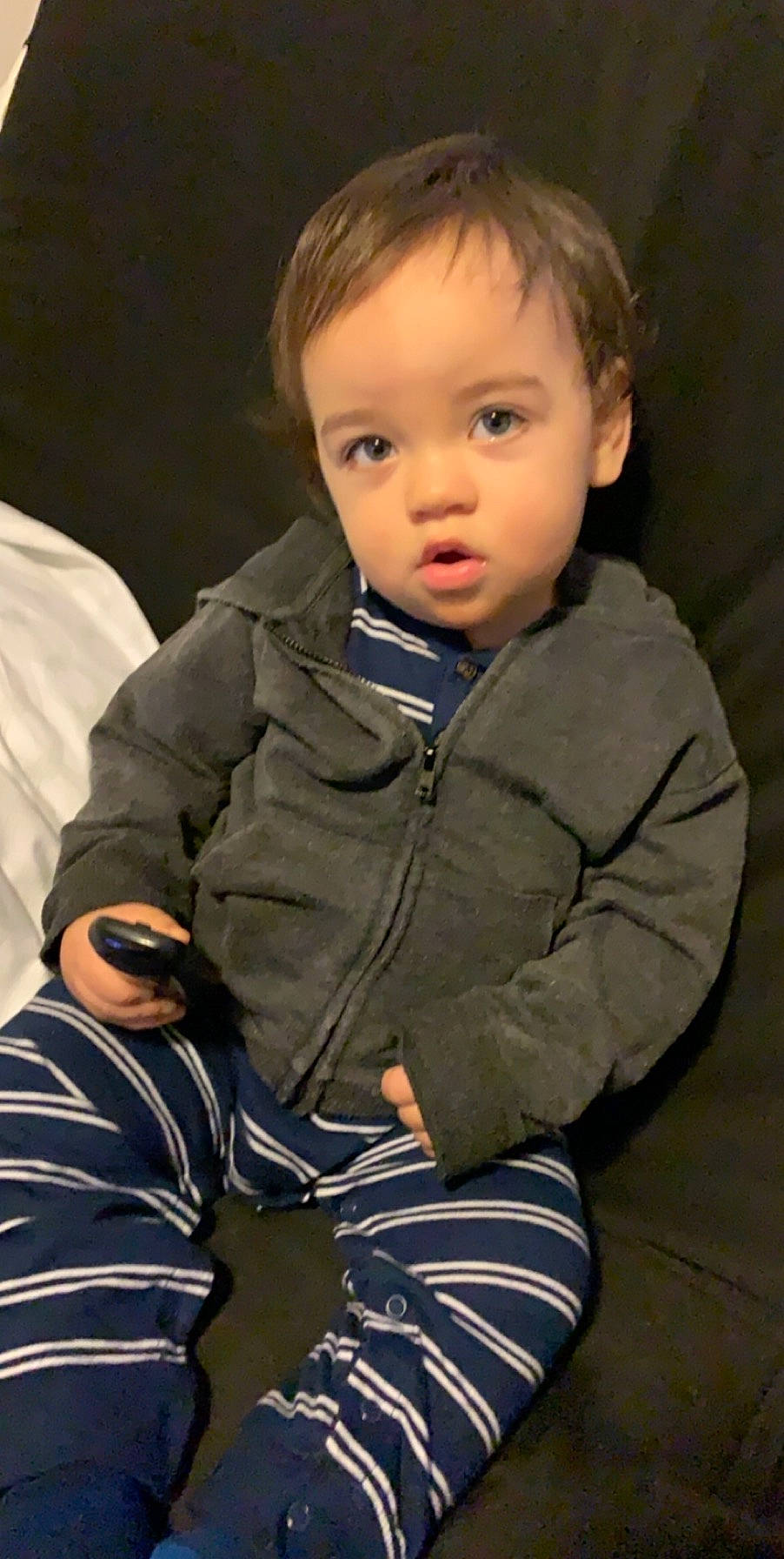 Brecken is registered to the contest to win money with this photo: baby, baby_toddler_clothing, cheek, child, child_model, comfort, cool, hood, hoodie, joint, mammal, nose, organ, person, portrait, portrait_photography, sitting, skin, sleeve, toddler