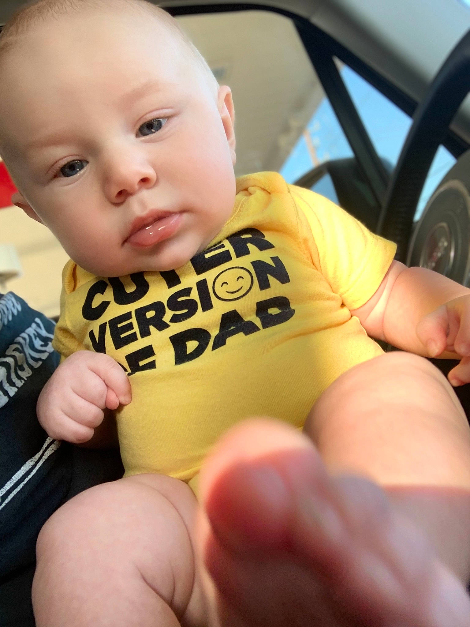 Zalen joined the competition — help win amazing prizes! baby, baby_toddler_clothing, car_seat, cheek, child, person, skin, toddler