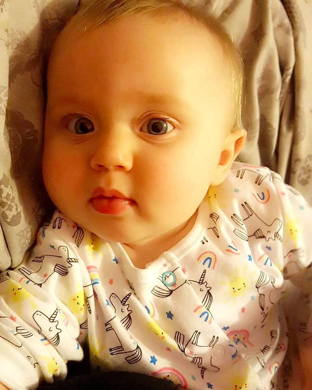 Isabella-rose is registered to the contest to win money with this photo: baby, cheek, child, chin, close_up, ear, eye, eyebrow, face, forehead, head, iris, lip, mouth, nose, person, skin, smile, toddler