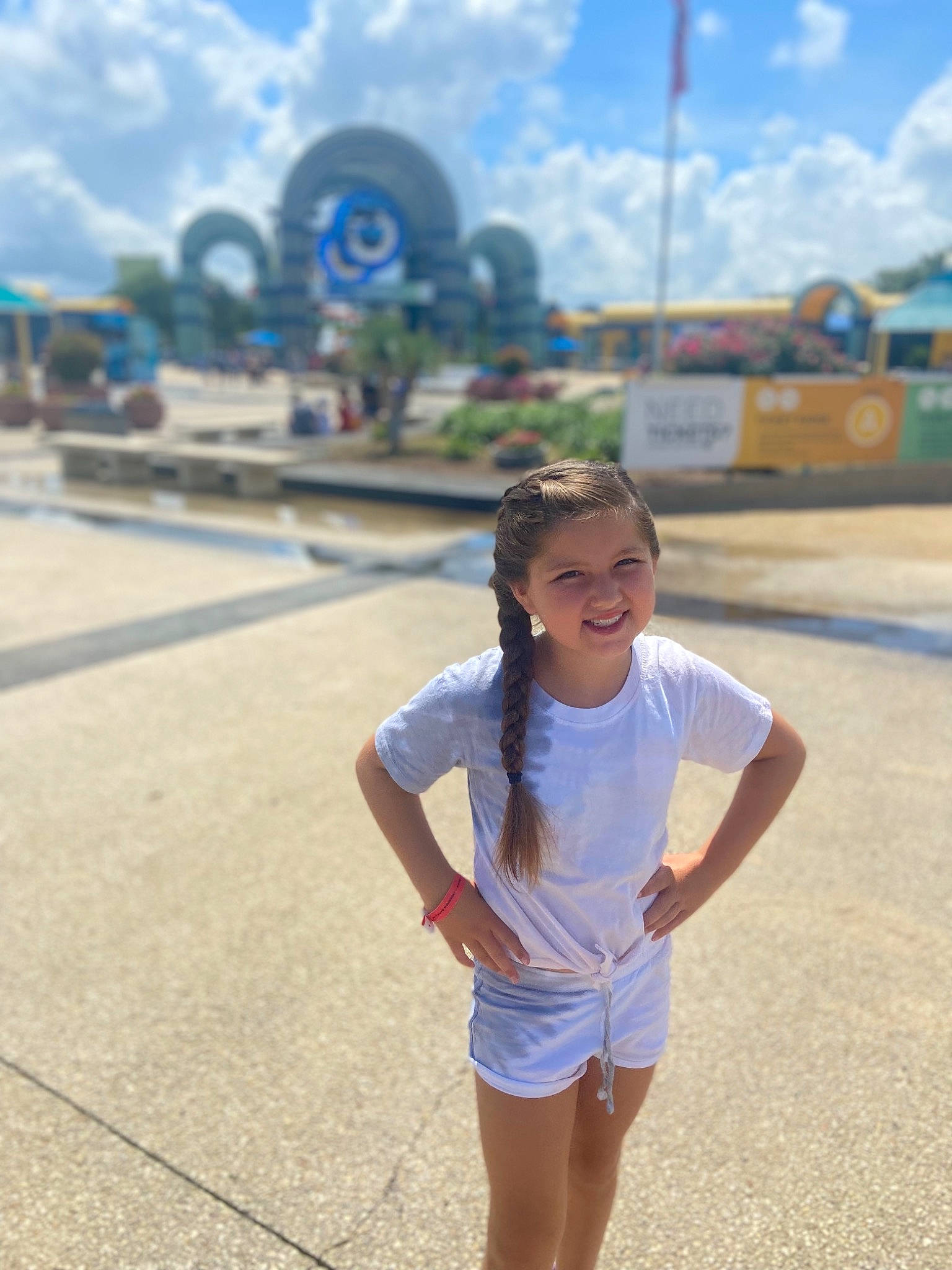 Keslynn is registered to the contest to win money with this photo: asphalt, azure, blue, cloud, daytime, flash_photography, happy, joy, leisure, lighting, morning, people, person, public_space, road, sky, smile, street_fashion, summer, sunlight