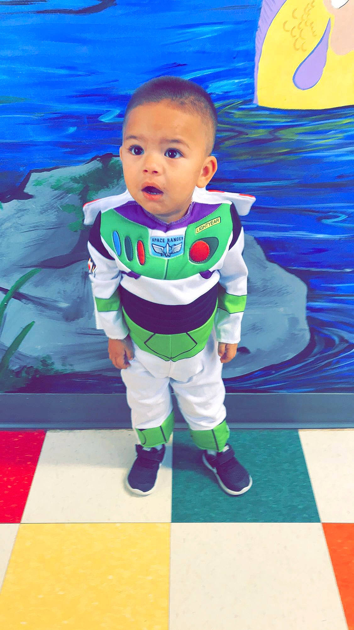 Josue joined the competition — help win amazing prizes! astronaut, baby, child, fictional_character, person, space, surprise, toddler