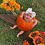 Freyja joined the competition — help win amazing prizes! autumn, baby, bow, child, cute, decoration, fall, flower, grass, greenery, headwear, holiday, nature, orange, outdoor, plant, portrait, pumpkin, seasonal, sitting