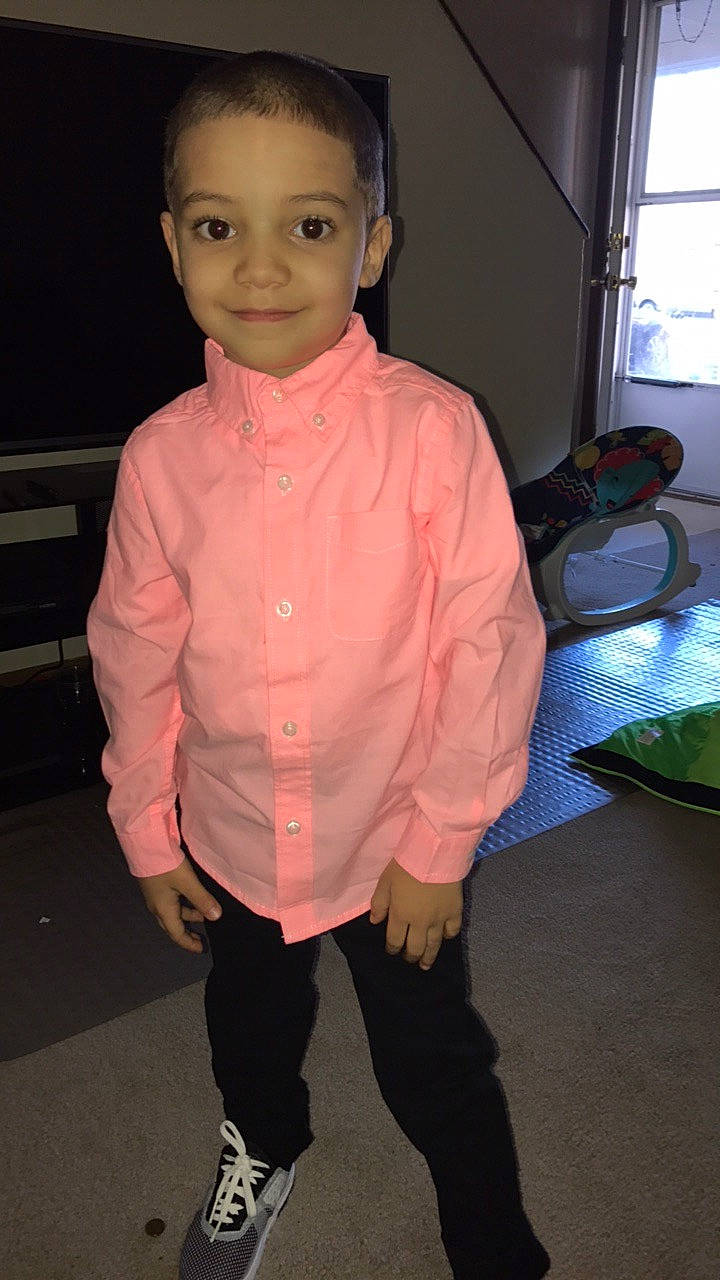 Jamarion joined the competition — help win amazing prizes! child, joy, outerwear, person, pink, sleeve, standing, toddler