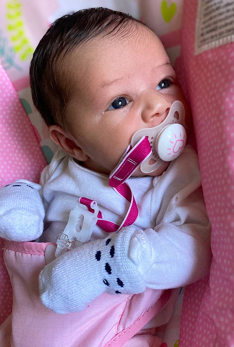 Janiyah joined the competition — help win amazing prizes! baby, baby_products, baby_sleeping, baby_toddler_clothing, baby_toys, cheek, child, comfort, eyelash, finger, linens, lip, nail, peach, person, pink, product, skin, toddler