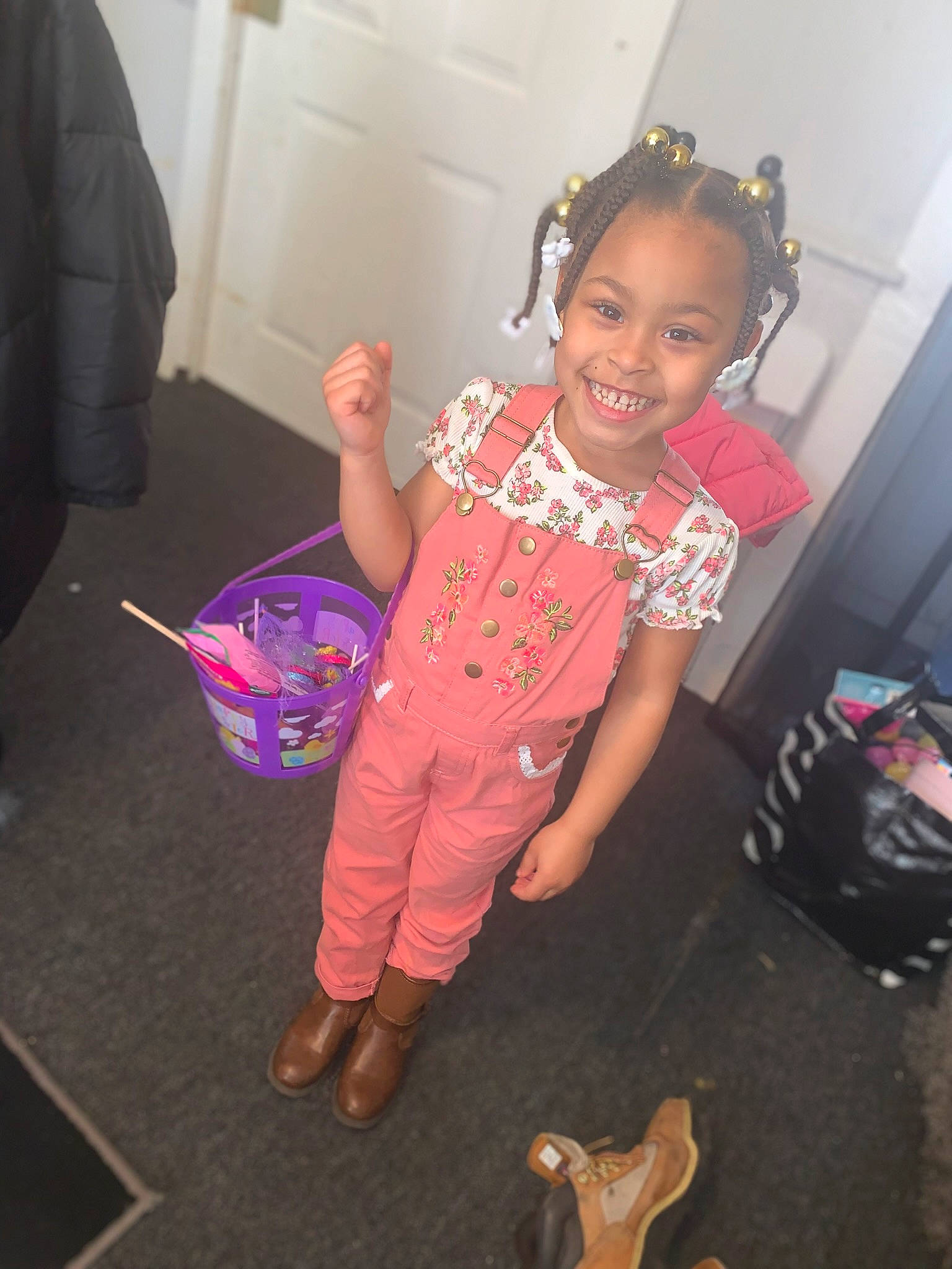 Gloriana joined the competition — help win amazing prizes! baby_toddler_clothing, child, event, floor, flooring, fun, happy, joy, magenta, party, pattern, people, person, pink, play, room, sandal, sleeve, smile, standing