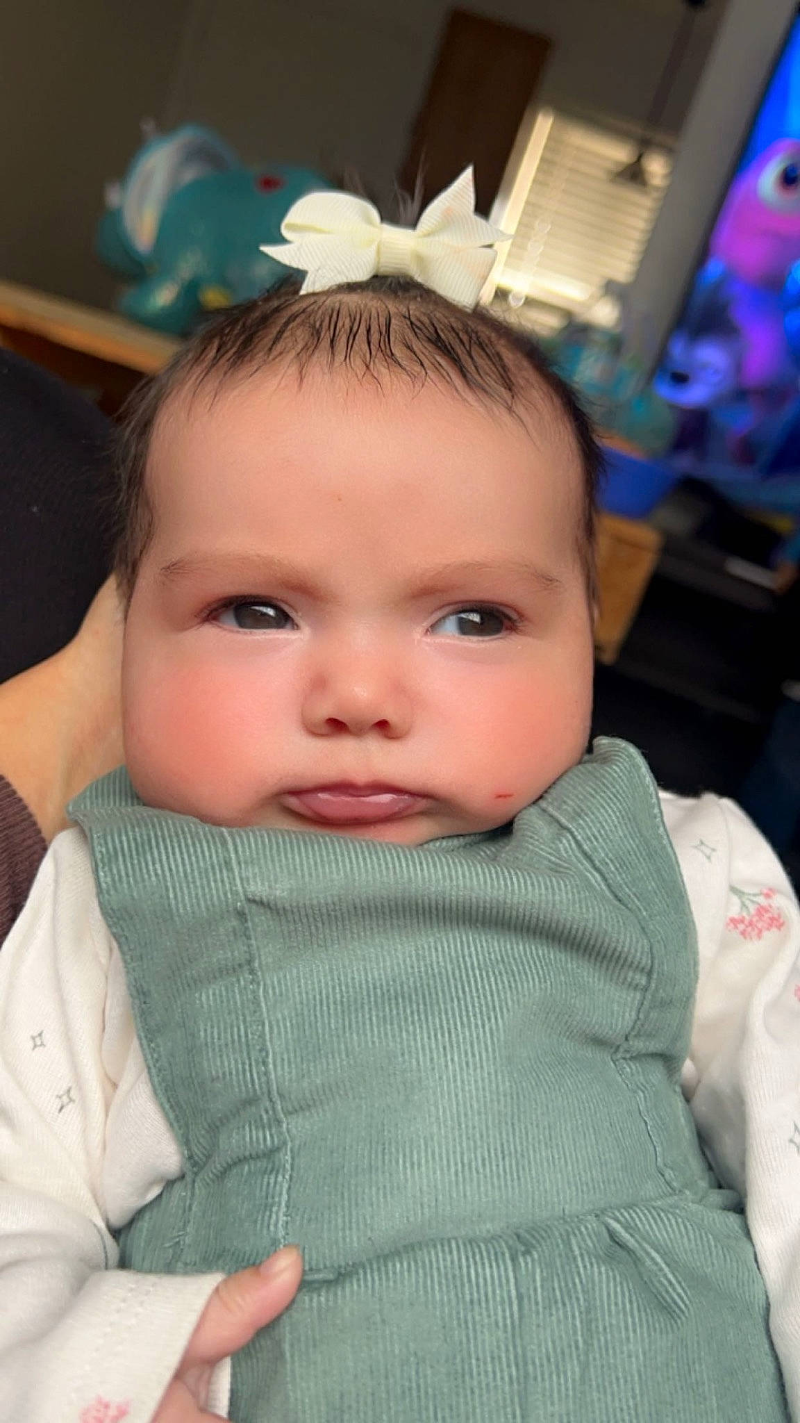 Jhene joined the competition — help win amazing prizes! baby, baby_toddler_clothing, blue, cheek, child, chin, ear, eyebrow, eyelash, facial_expression, forehead, hairstyle, happy, iris, lip, nose, person, sitting, skin, sleeve