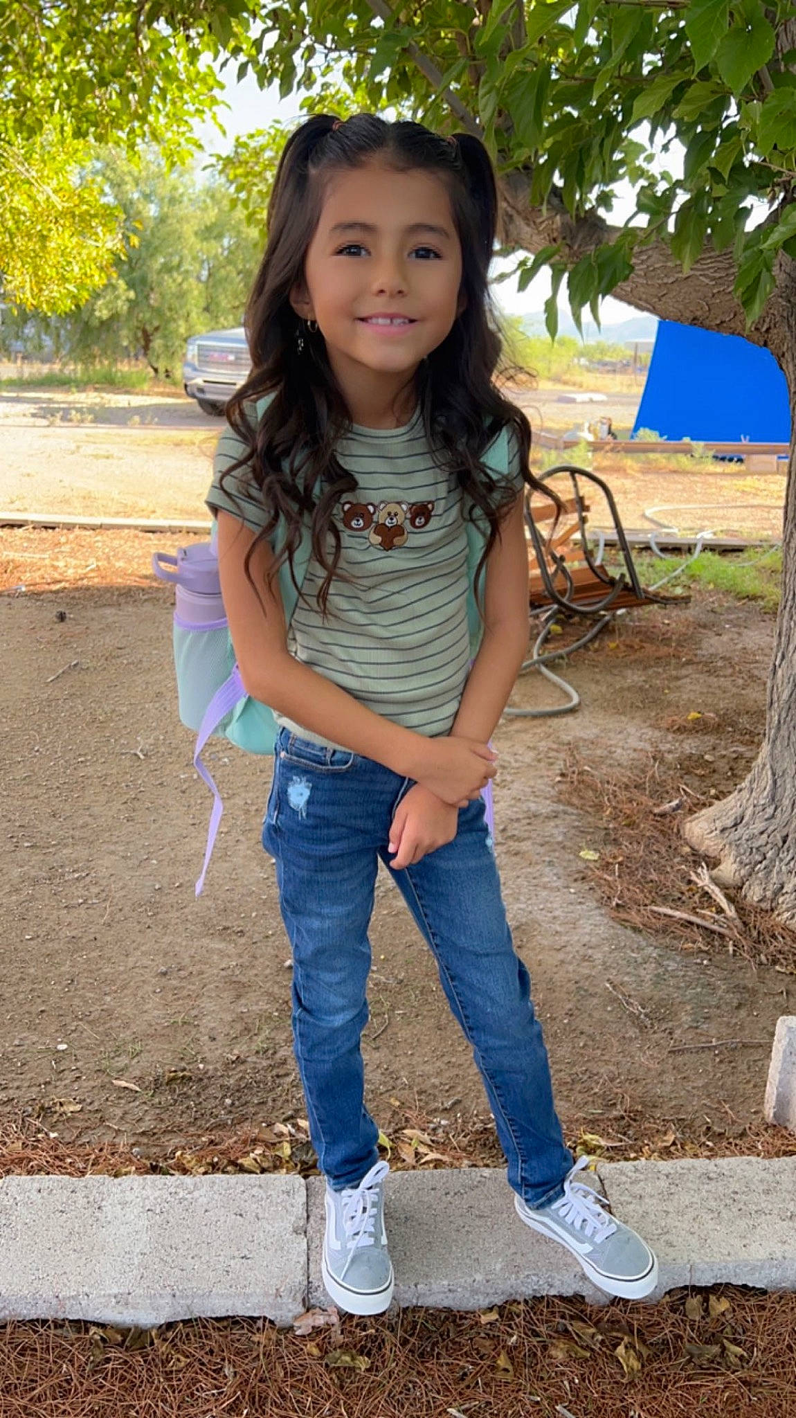 Jaelyn joined the competition — help win amazing prizes! black_hair, brown_hair, denim, electric_blue, face, fun, grass, happy, human_leg, jeans, joy, leisure, lip, long_hair, person, recreation, skin, thigh, tree, trunk