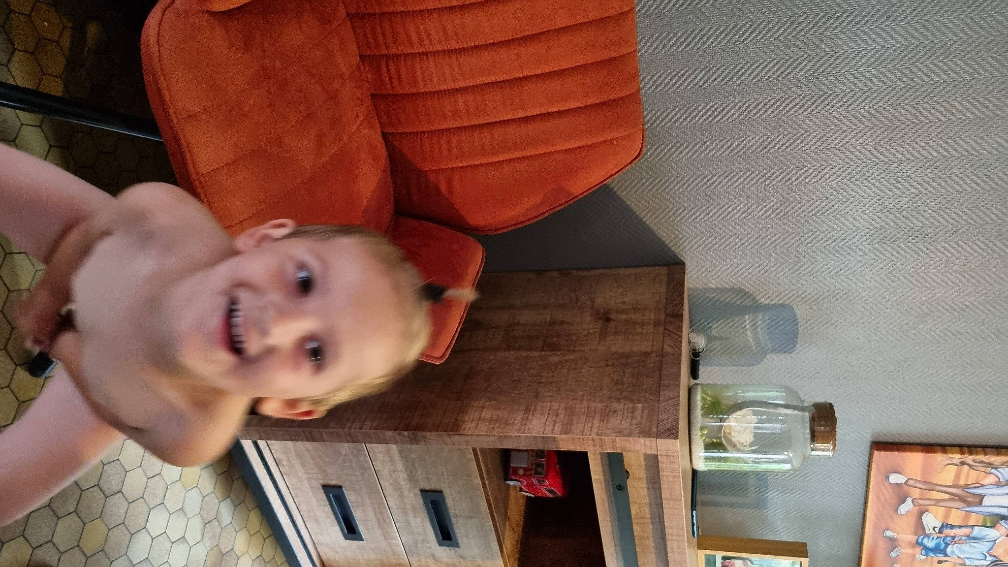 Nohan participe au concours pour gagner de l'argent avec cette photo : baby, baby_laughing, cheek, child, chin, comfort, flooring, fun, happy, hardwood, joy, mouth, nose, person, play, room, sitting, smile, toddler, varnish