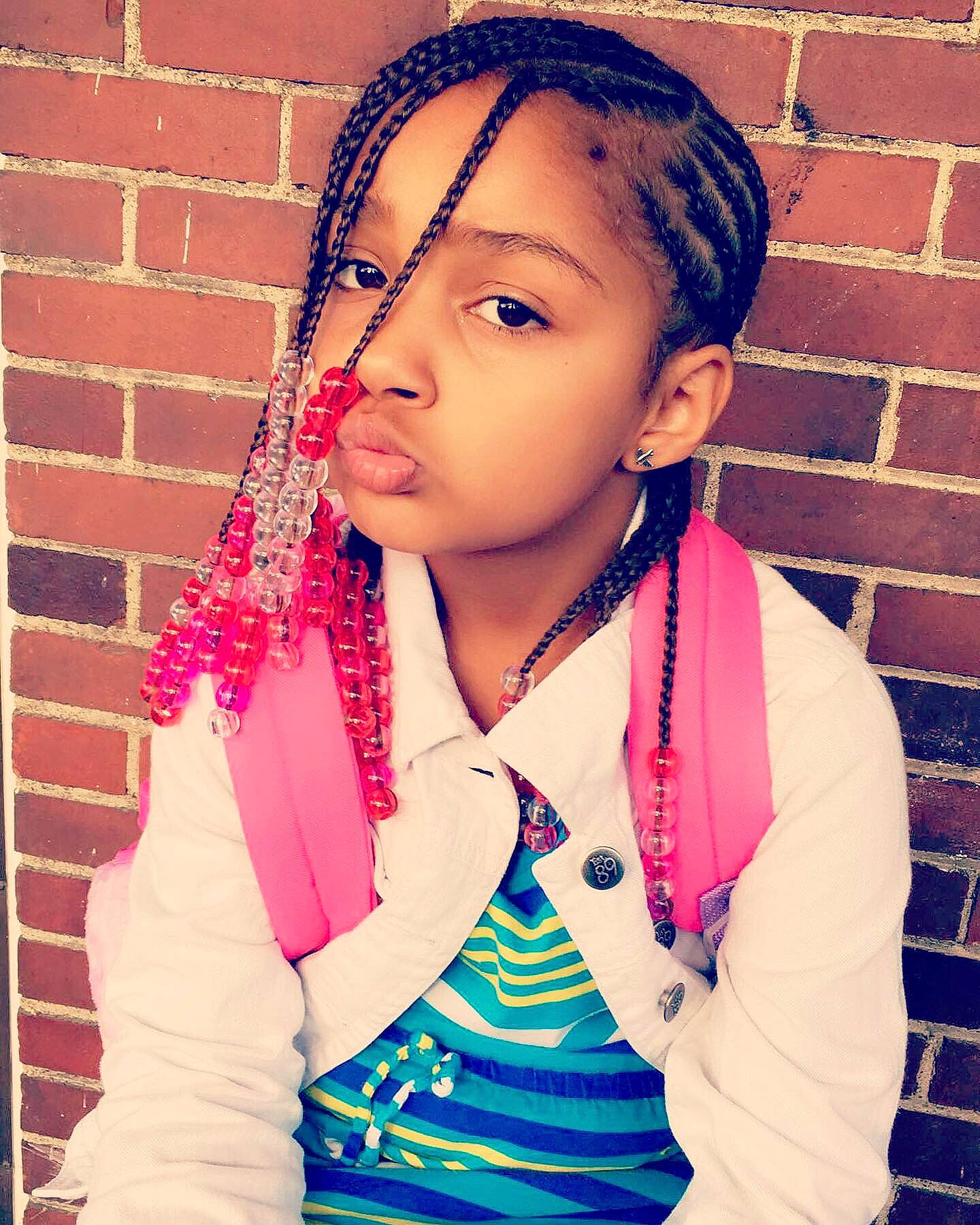Anya joined the competition — help win amazing prizes! beauty, black_hair, braid, cheek, chin, cool, cornrows, dreadlocks, eye, face, forehead, hair, hairstyle, head, lip, neck, nose, outerwear, person, pink