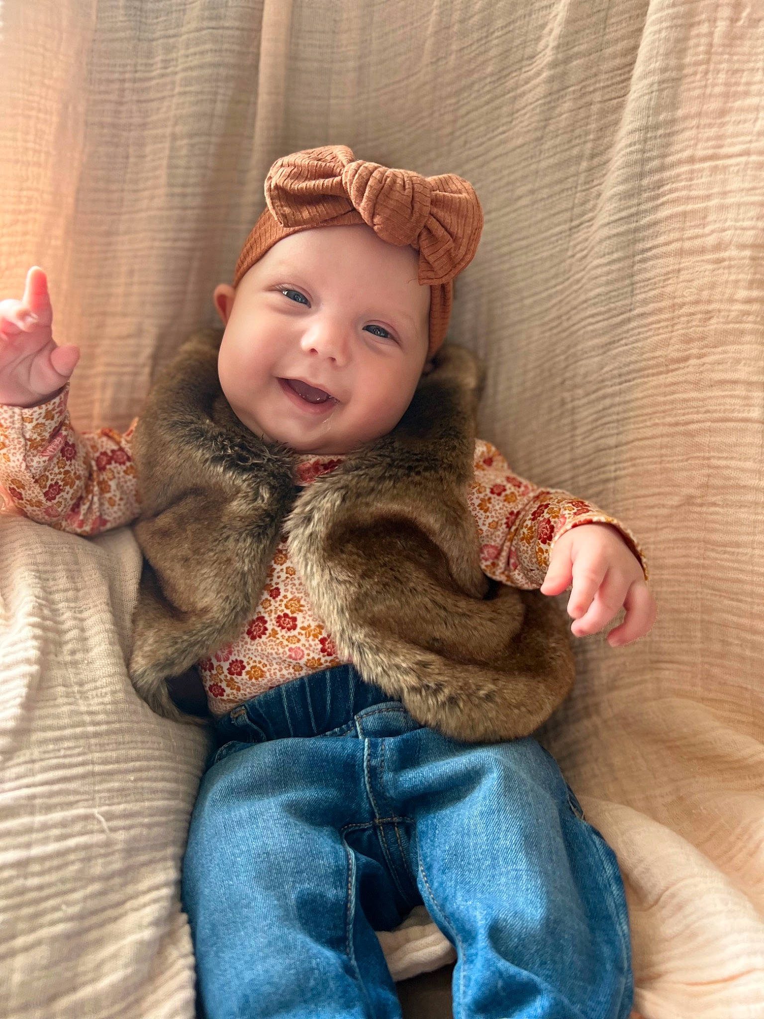 Brynlee joined the competition — help win amazing prizes! baby_toddler_clothing, cap, cheek, clothing, ear, eye, face, fawn, finger, head, headwear, iris, knit_cap, leg, lip, pattern, person, skin, sleeve, toddler
