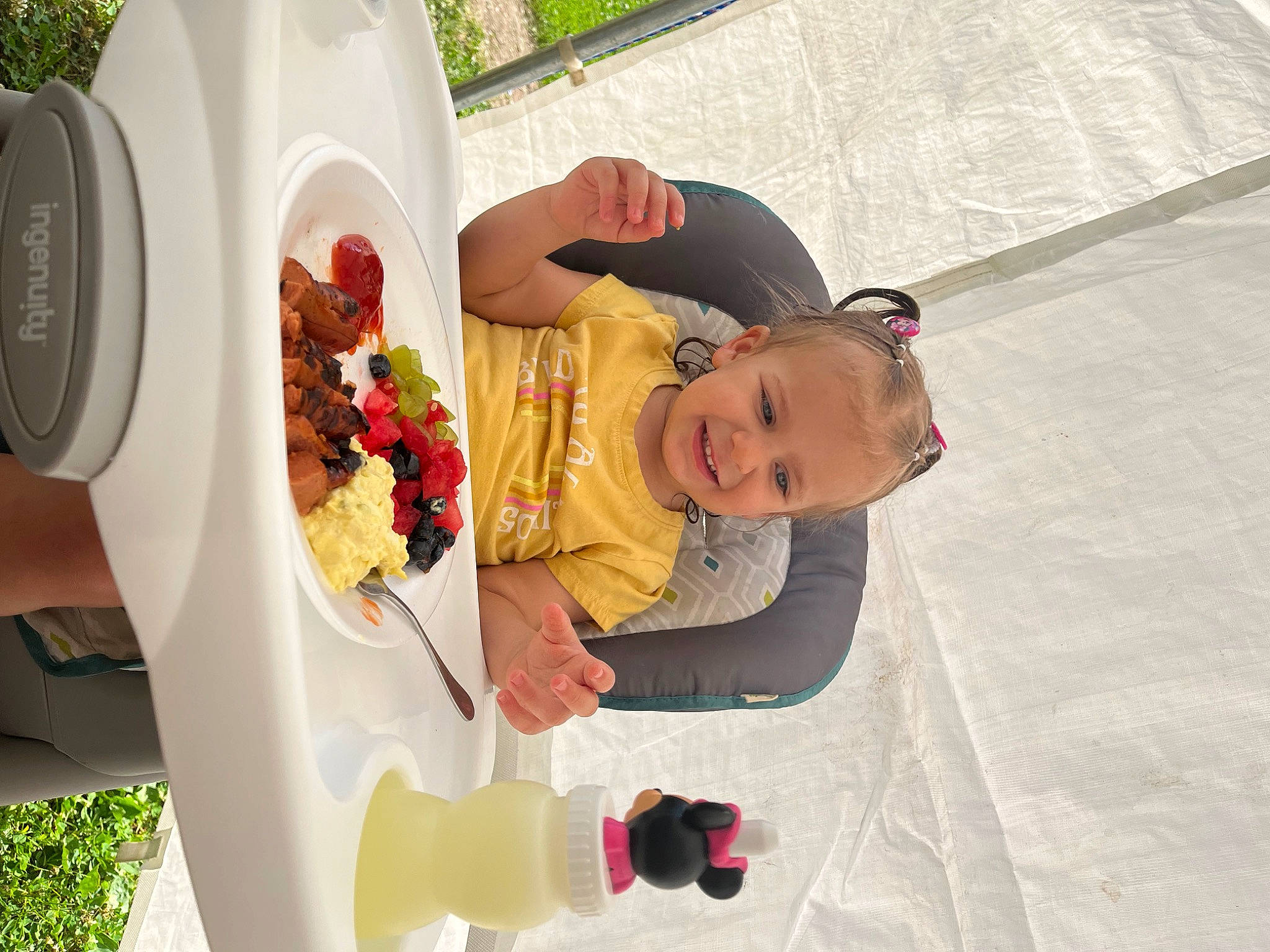 Esther joined the competition — help win amazing prizes! baby, baby_products, child, dessert, event, food, fun, happy, hat, joy, leisure, person, plant, recreation, room, smile, toddler, vacation, water, yellow