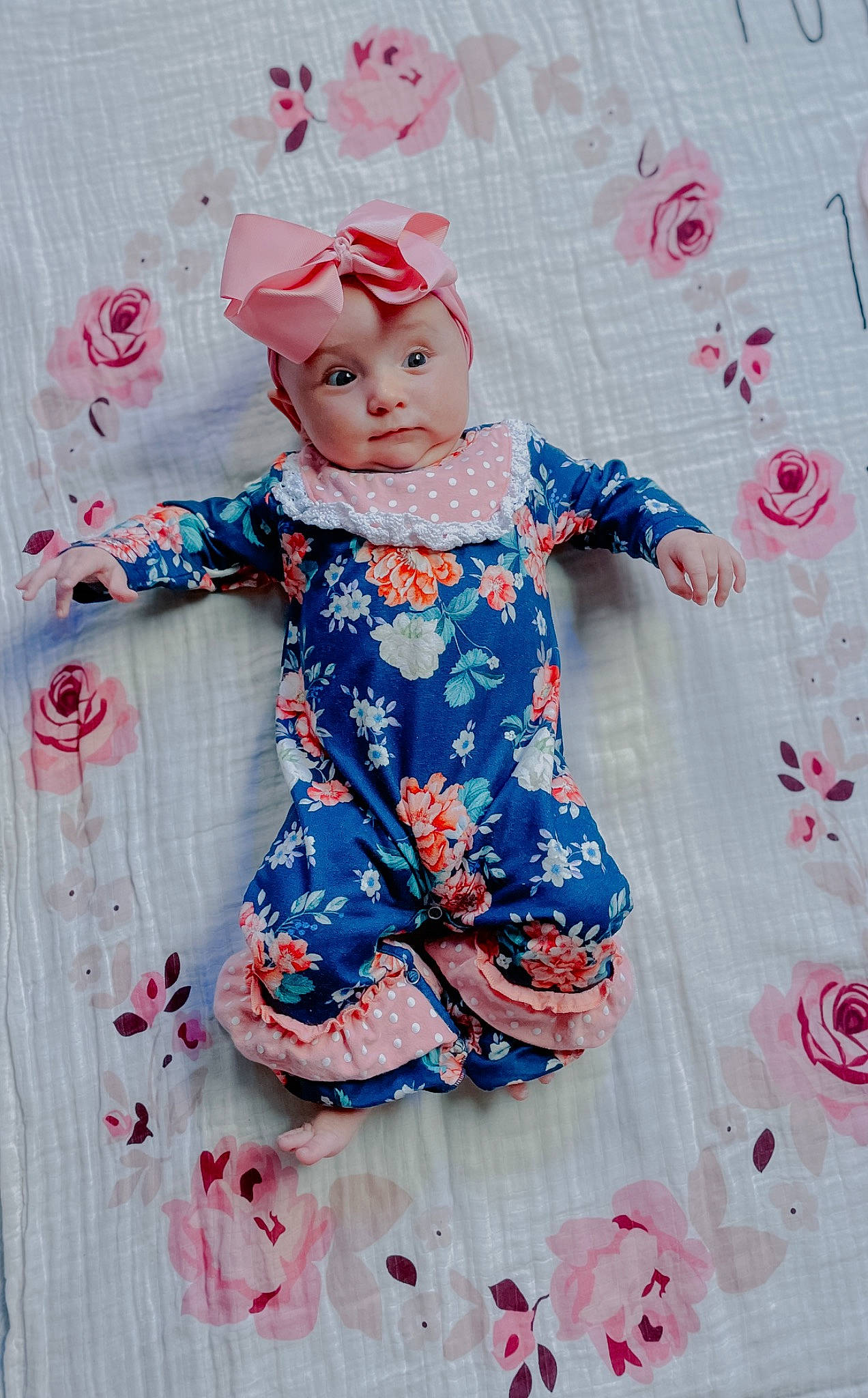 Aspyn joined the competition — help win amazing prizes! arm, baby, baby_toddler_clothing, cap, child, doll, dress, fashion_design, happy, hat, headwear, linens, magenta, outerwear, pattern, peach, person, pink, sleeve, t_shirt