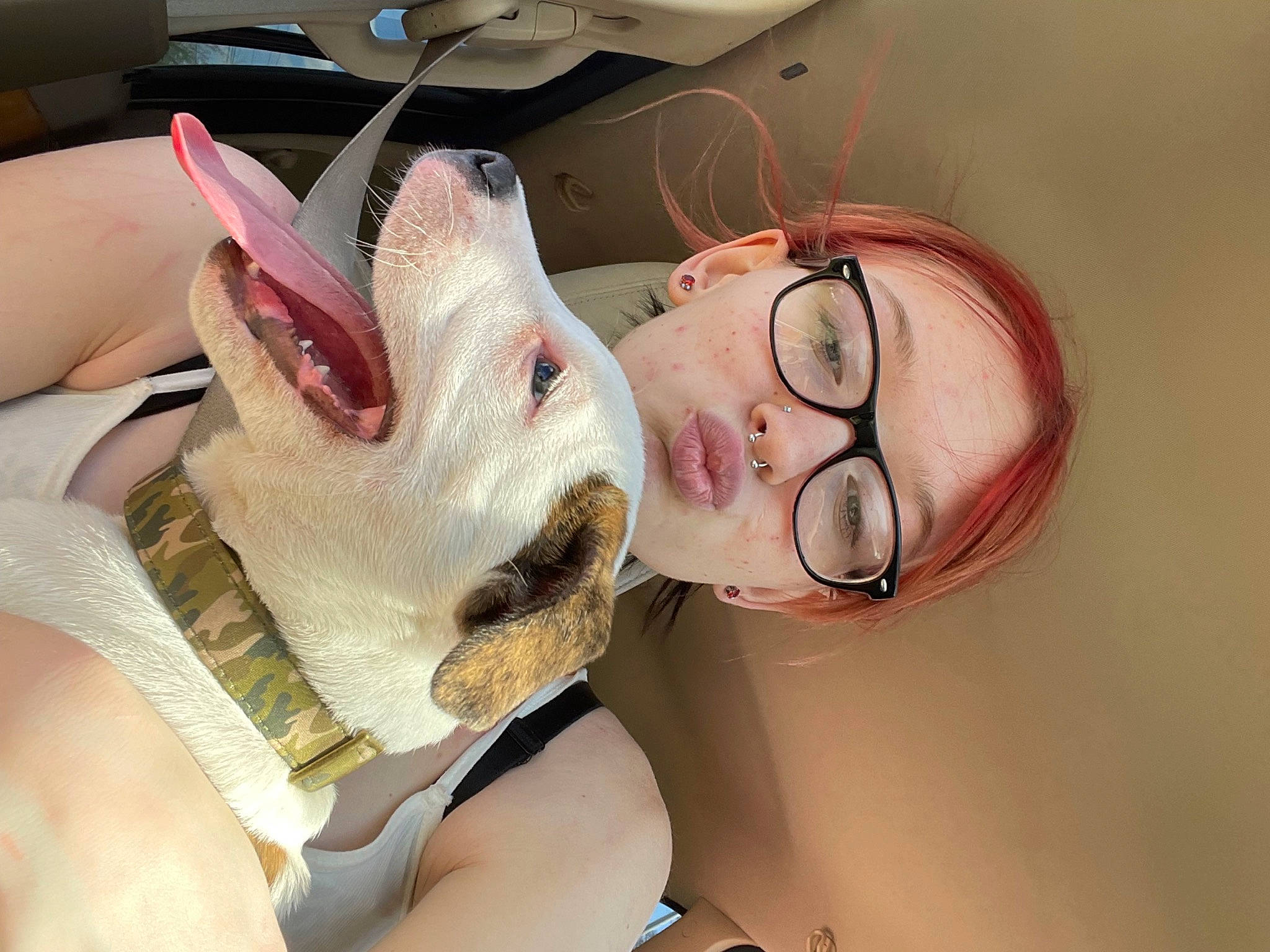 Carter joined the competition — help win amazing prizes! chest, ear, eyelash, eyewear, finger, gesture, happy, human_body, jaw, leg, lip, mouth, nail, neck, personal_protective_equipment, selfie, skin, sunglasses, thigh, vision_care