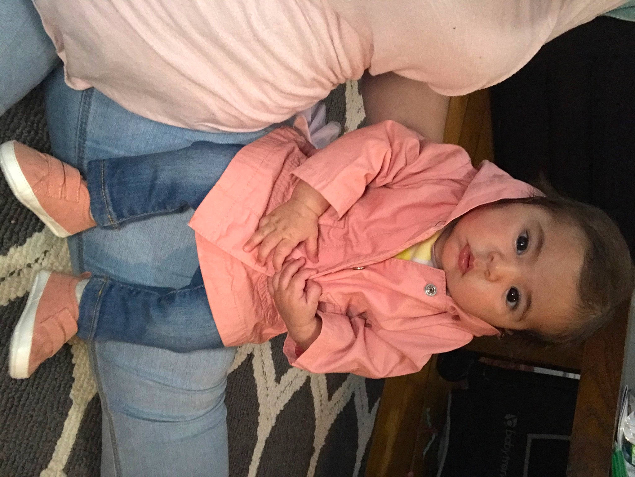 Kinzlee is registered to the contest to win money with this photo: baby, child, hand, person, pink, toddler