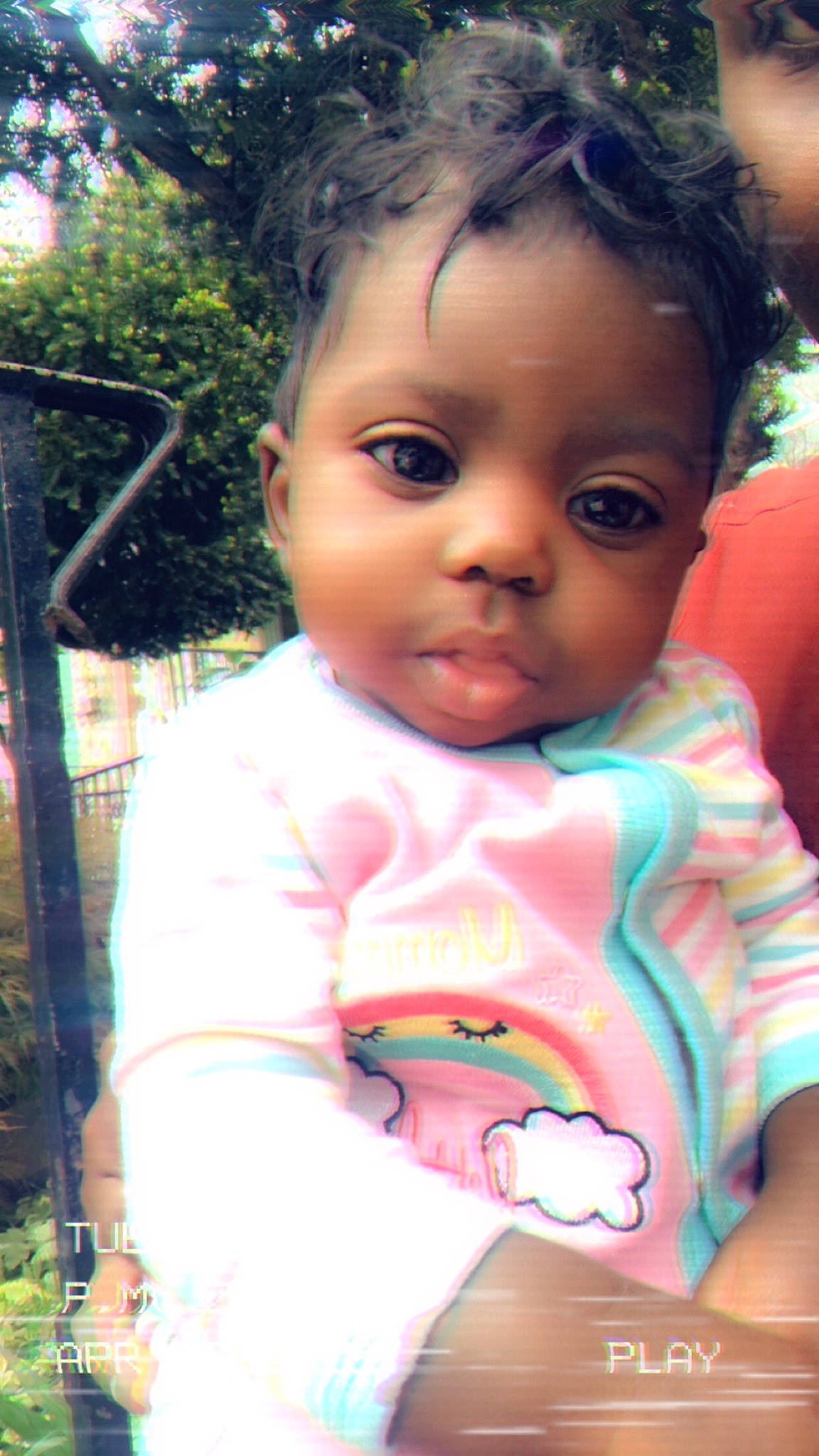 Amyah is registered to the contest to win money with this photo: baby, beauty, black_hair, cheek, child, chin, eye, face, forehead, hair, head, iris, lip, nose, person, pink, skin, smile, toddler