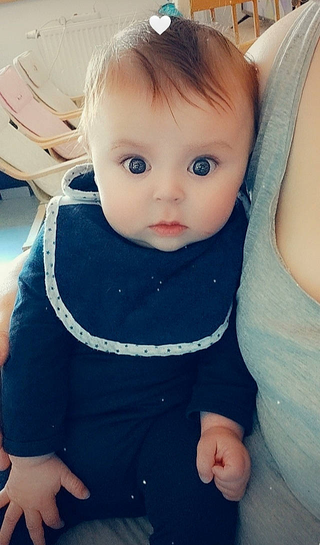 Mattia participe au concours pour gagner de l'argent avec cette photo : azure, baby, baby_toddler_clothing, cheek, electric_blue, eye, eyebrow, eyelash, hair, happy, head, iris, lip, mouth, neck, nose, person, shoulder, skin, sleeve