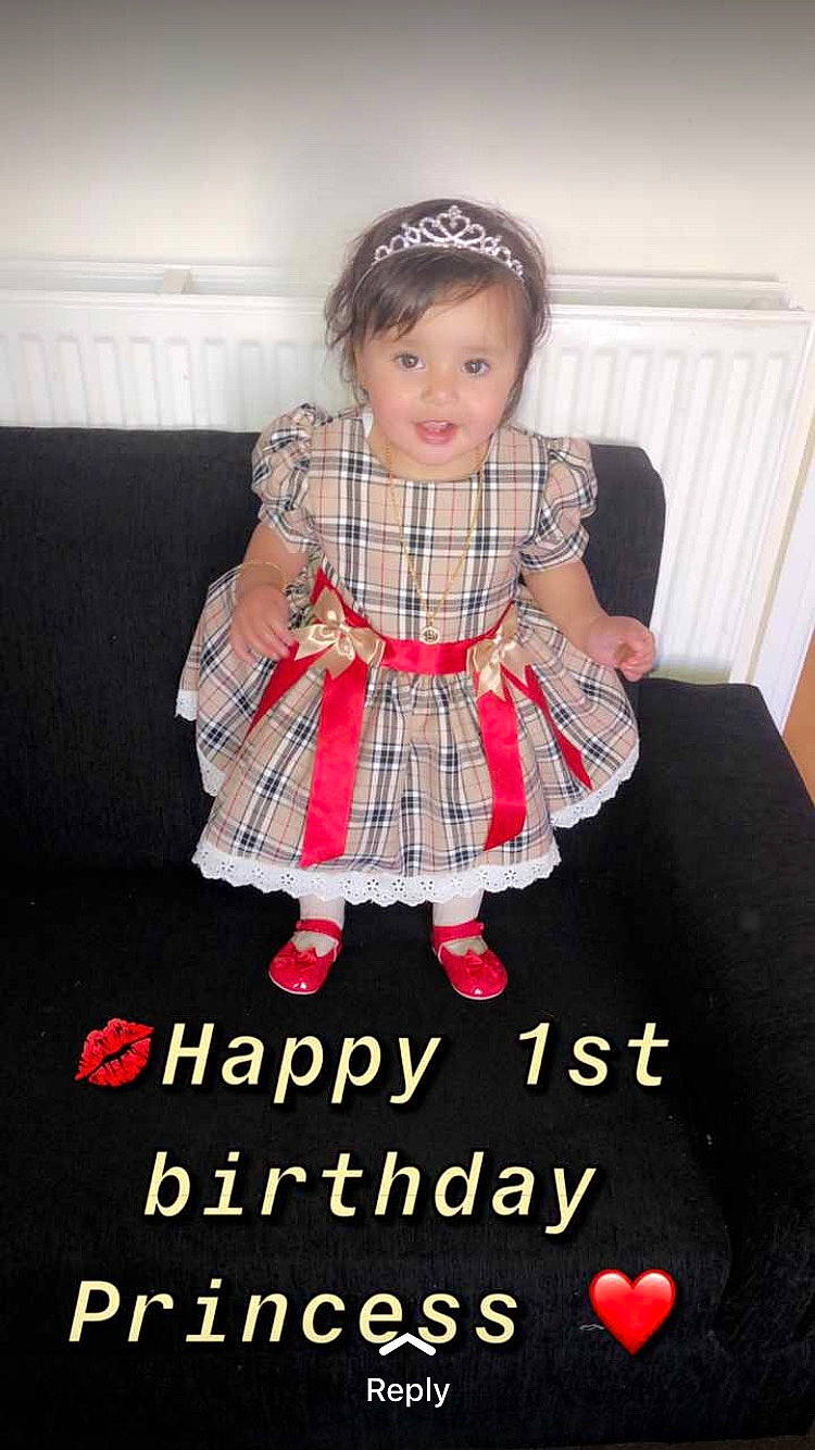 Anaya Faisal joined the competition — help win amazing prizes! baby_products, baby_toddler_clothing, child, child_model, clothing, costume, design, dress, pattern, person, photo_caption, plaid, product, ruffle, tartan, textile, toddler