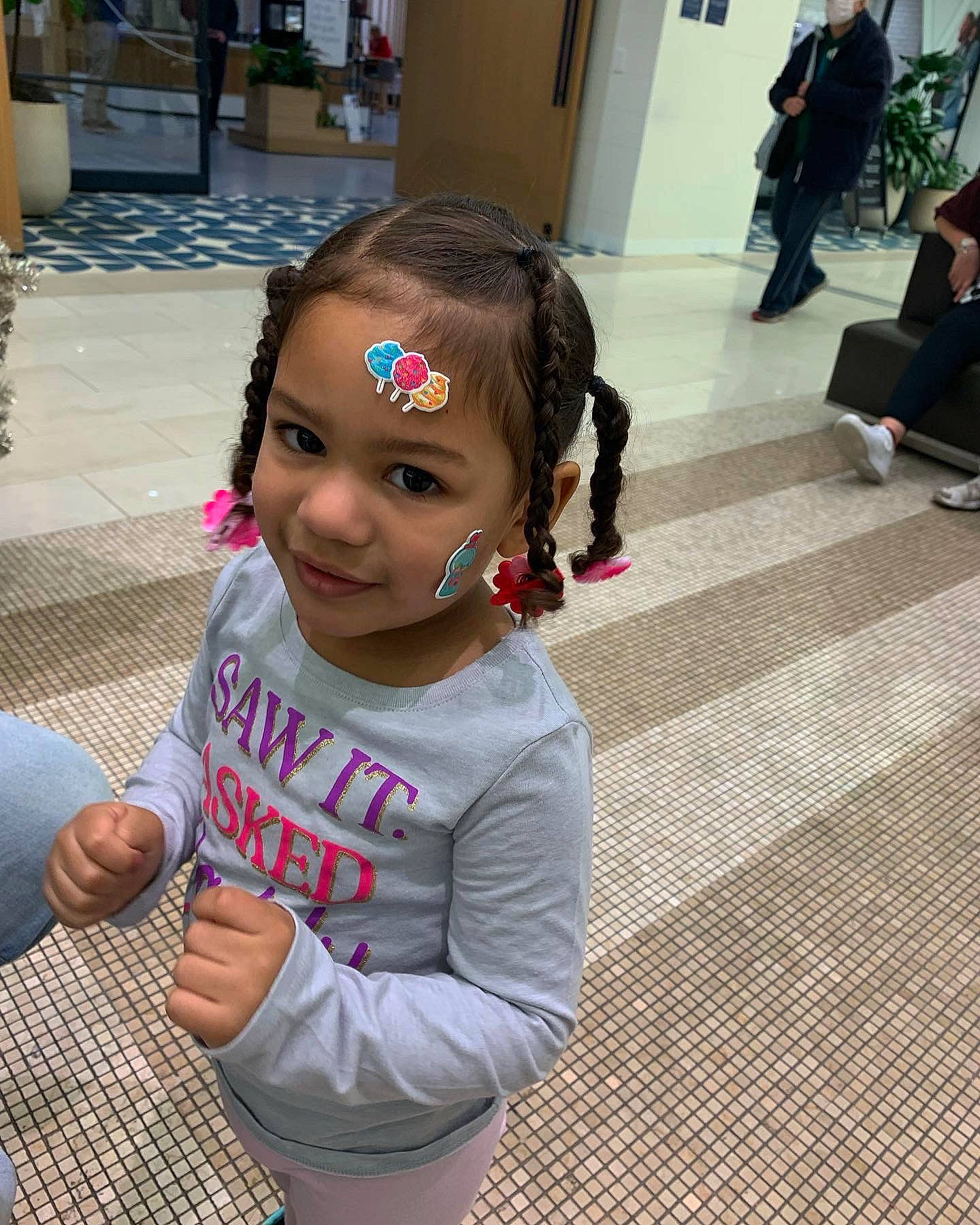 Leilani joined the competition — help win amazing prizes! audio_equipment, black_hair, child, cool, event, eyewear, fashion, fashion_accessory, flooring, fun, happy, headphones, jewellery, joint, joy, leisure, person, play, recreation, smile