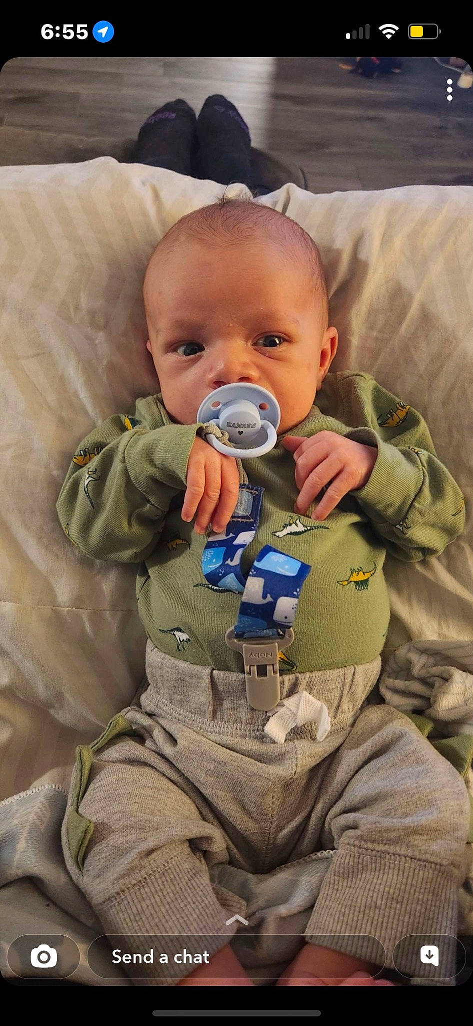 Kamden joined the competition — help win amazing prizes! baby, baby_products, baby_safety, baby_toddler_clothing, camouflage, cheek, child, comfort, eye, finger, head, iris, military_camouflage, pattern, person, personal_protective_equipment, sitting, skin, sleeve, thumb