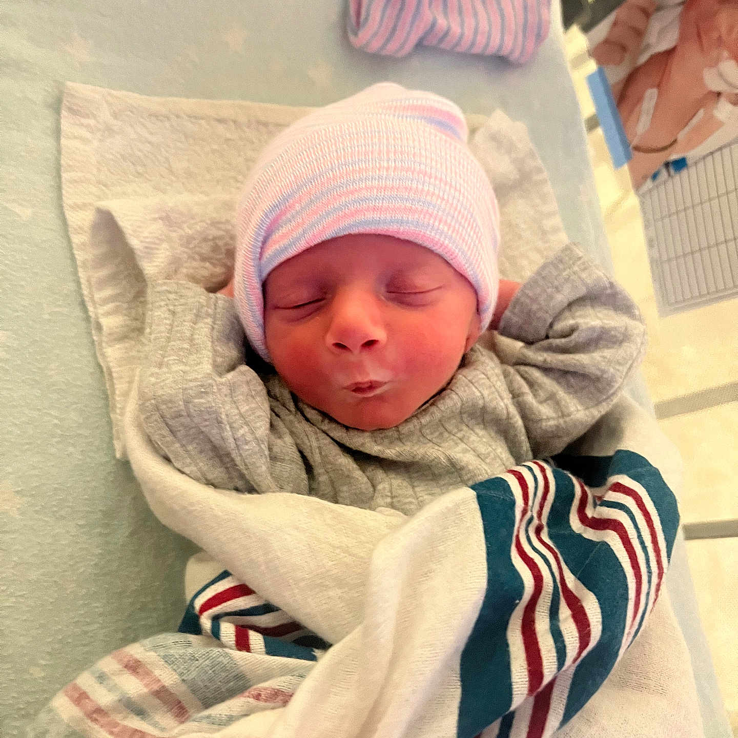 Benny joined the competition — help win amazing prizes! baby, beanie, bed, blanket, child, clinic, cute, face, hands, healthcare, hospital, infant, newborn, person, resting, sleeping, soft, swaddled, tiny, warm