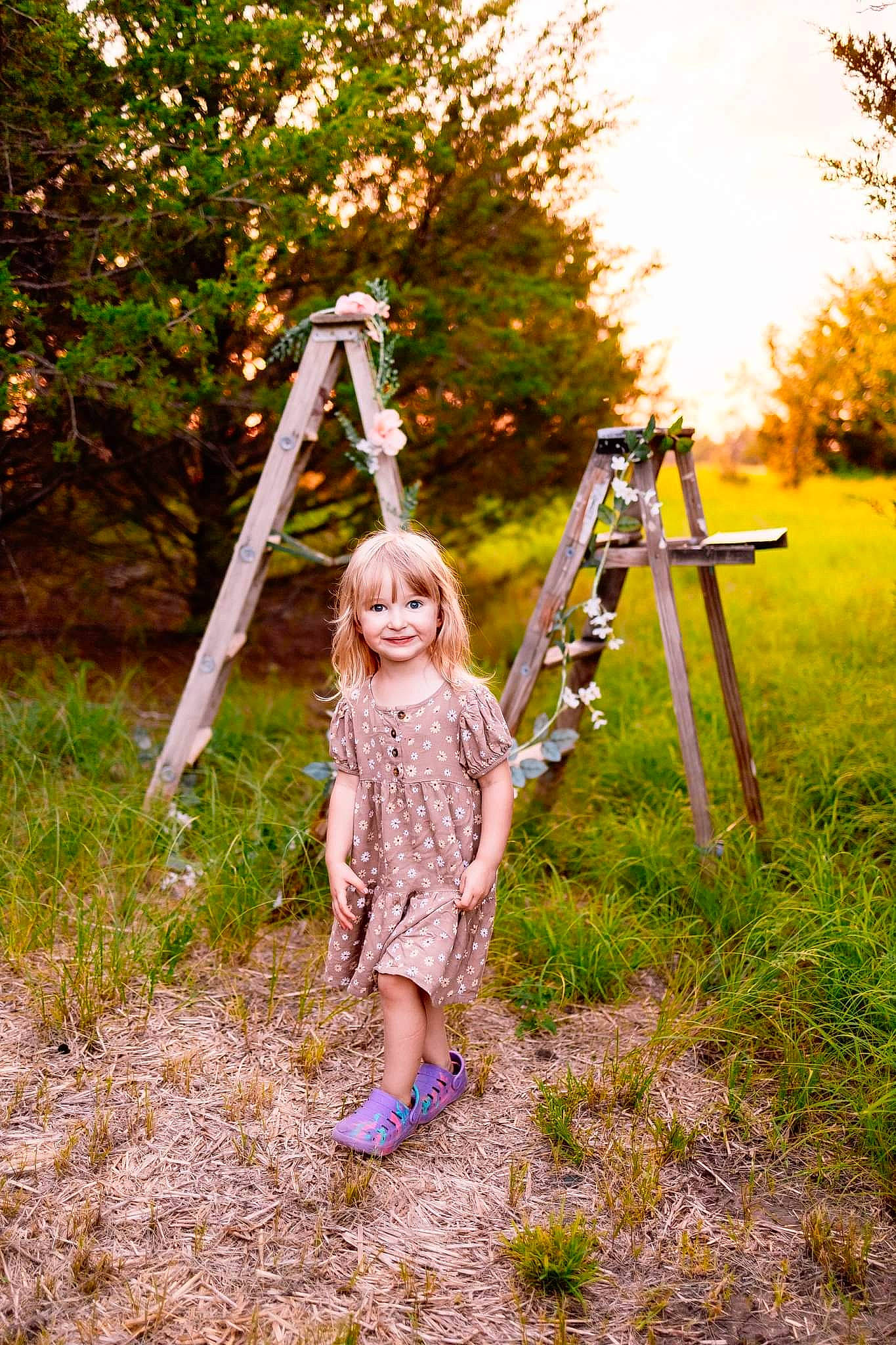 Josephine joined the competition — help win amazing prizes! flash_photography, forest, fun, grass, grassland, happy, joy, leaf, leisure, pattern, people_in_nature, person, plant, pole, recreation, sitting, smile, summer, sunlight, swing
