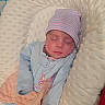 Dasha Umana joined the competition — help win amazing prizes! baby, newborn, sleeping, infant, portrait, face, hat, striped_hat, clothing, blanket, soft_blanket, butterfly, butterfly_design, indoors, cozy, peaceful, resting, lying_down, pink, blue