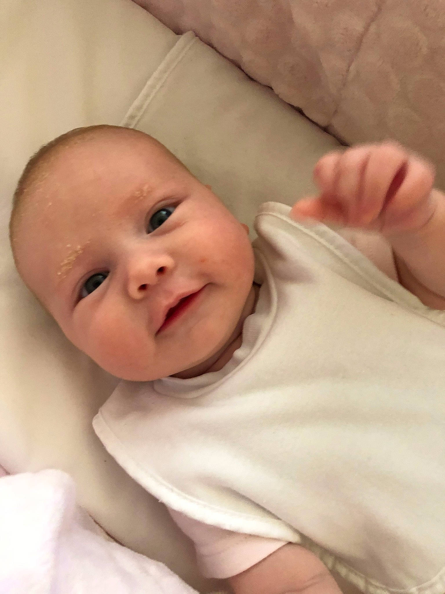 Ciara is registered to the contest to win money with this photo: baby, cheek, child, chin, eye, face, facial_expression, finger, hand, head, lip, mouth, nose, person, skin, smile, toddler