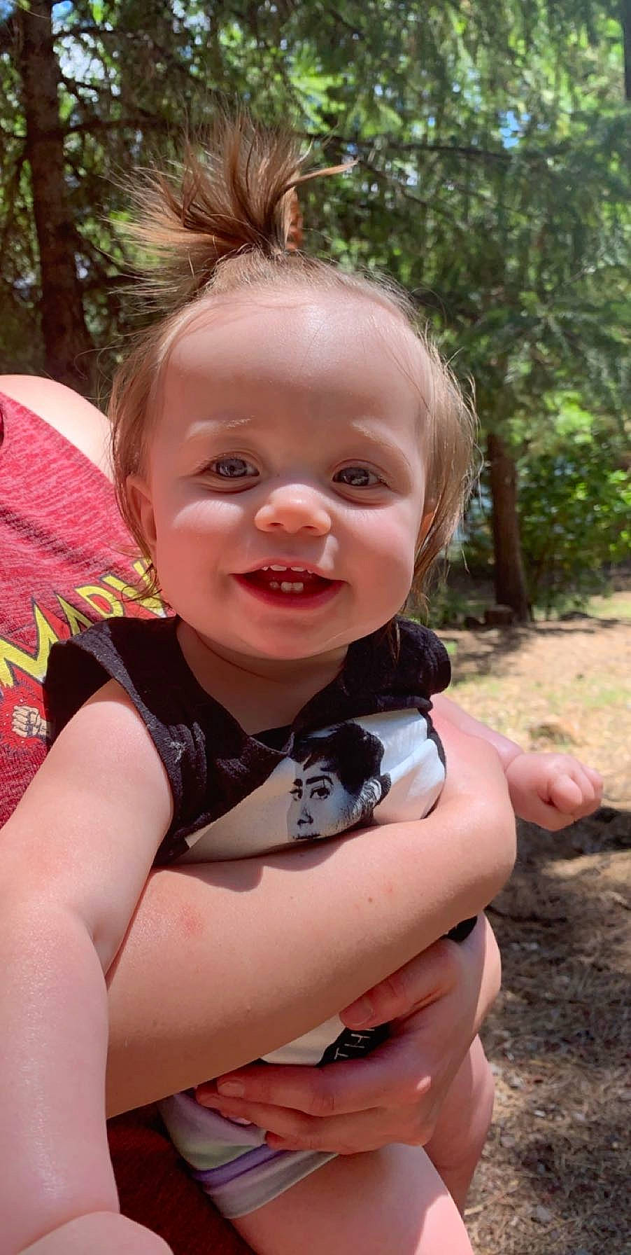 Mckenna is registered to the contest to win money with this photo: child, fawn, finger, happy, joy, person, play, smile, toddler, vacation