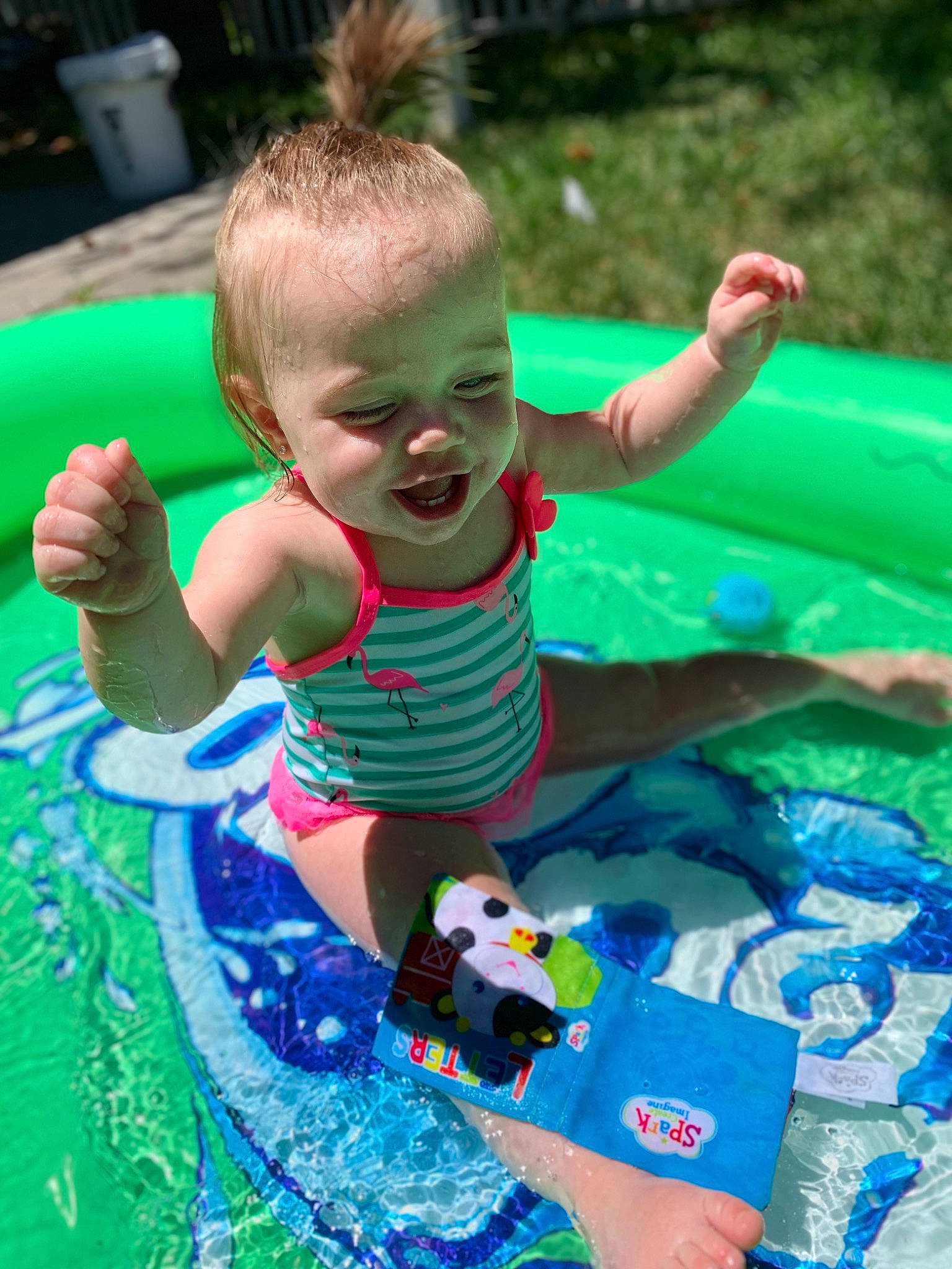 Mckenna joined the competition — help win amazing prizes! baby_products, child, fun, leisure, person, play, product, recreation, summer, swimming_pool, toddler