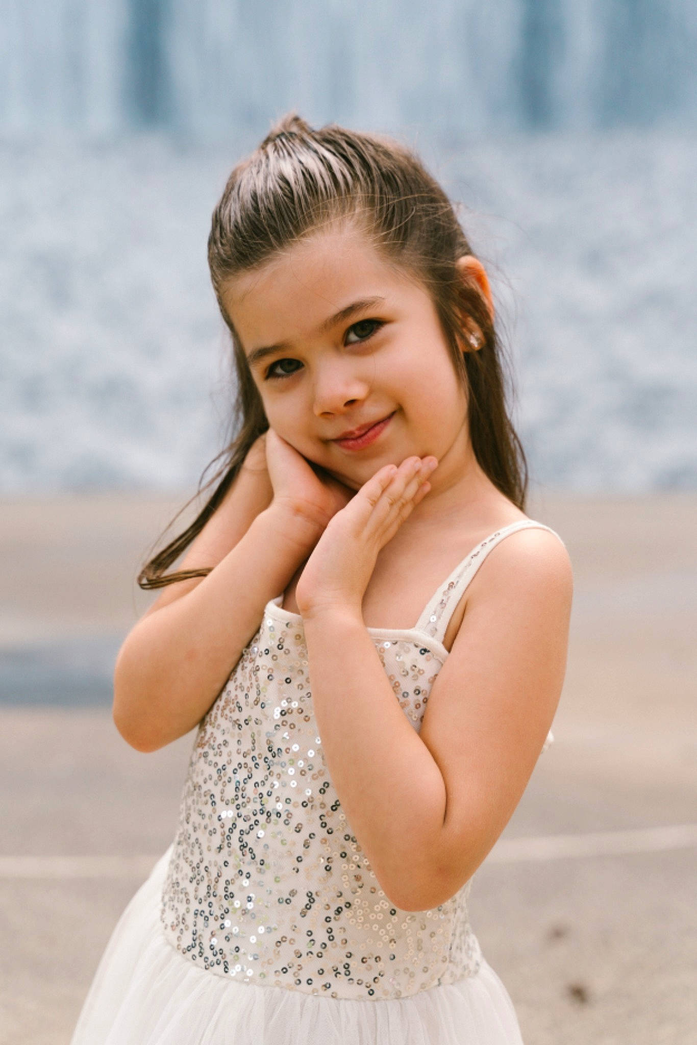 Kataleya is registered to the contest to win money with this photo: arm, beauty, blond, brown_hair, child_model, clothing, day_dress, dress, embellishment, facial_expression, flash_photography, hairstyle, happy, joy, long_hair, person, photo_shoot, photography, portrait_photography, shoulder