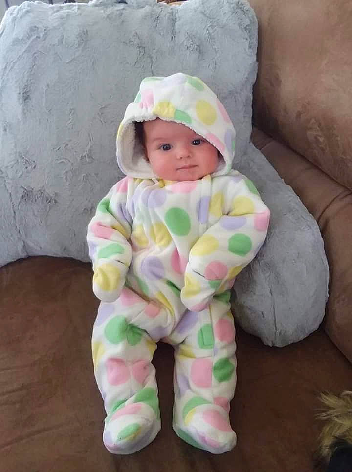 Coral is registered to the contest to win money with this photo: baby, baby_toddler_clothing, child, person, toddler