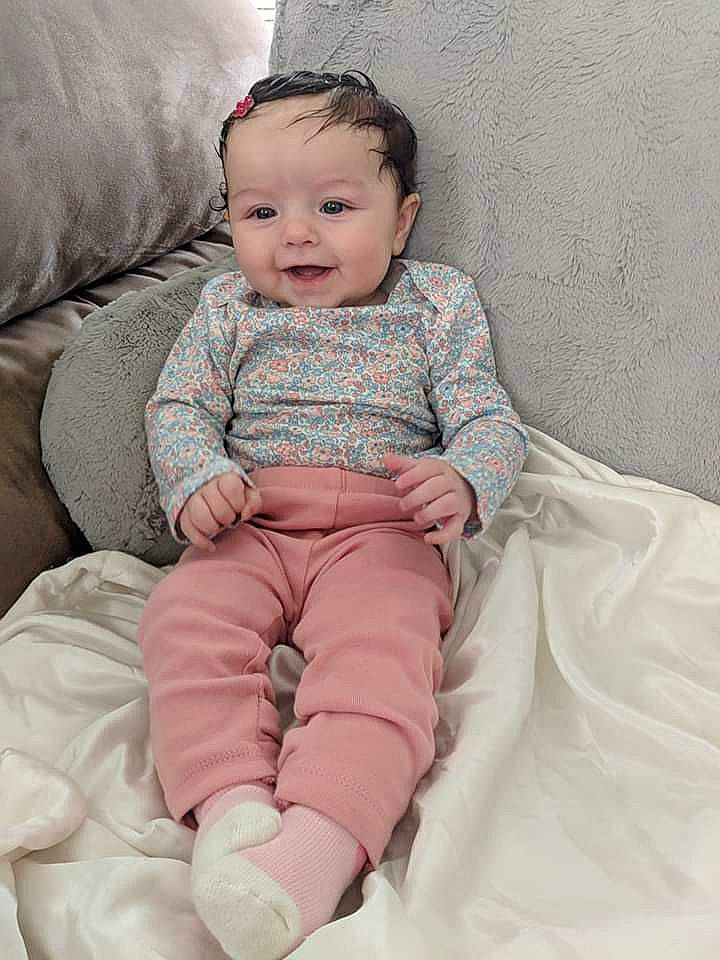 Coral joined the competition — help win amazing prizes! baby, baby_toddler_clothing, beauty, cheek, child, eye, face, head, lip, person, pink, sitting, skin, sleeve, smile, toddler