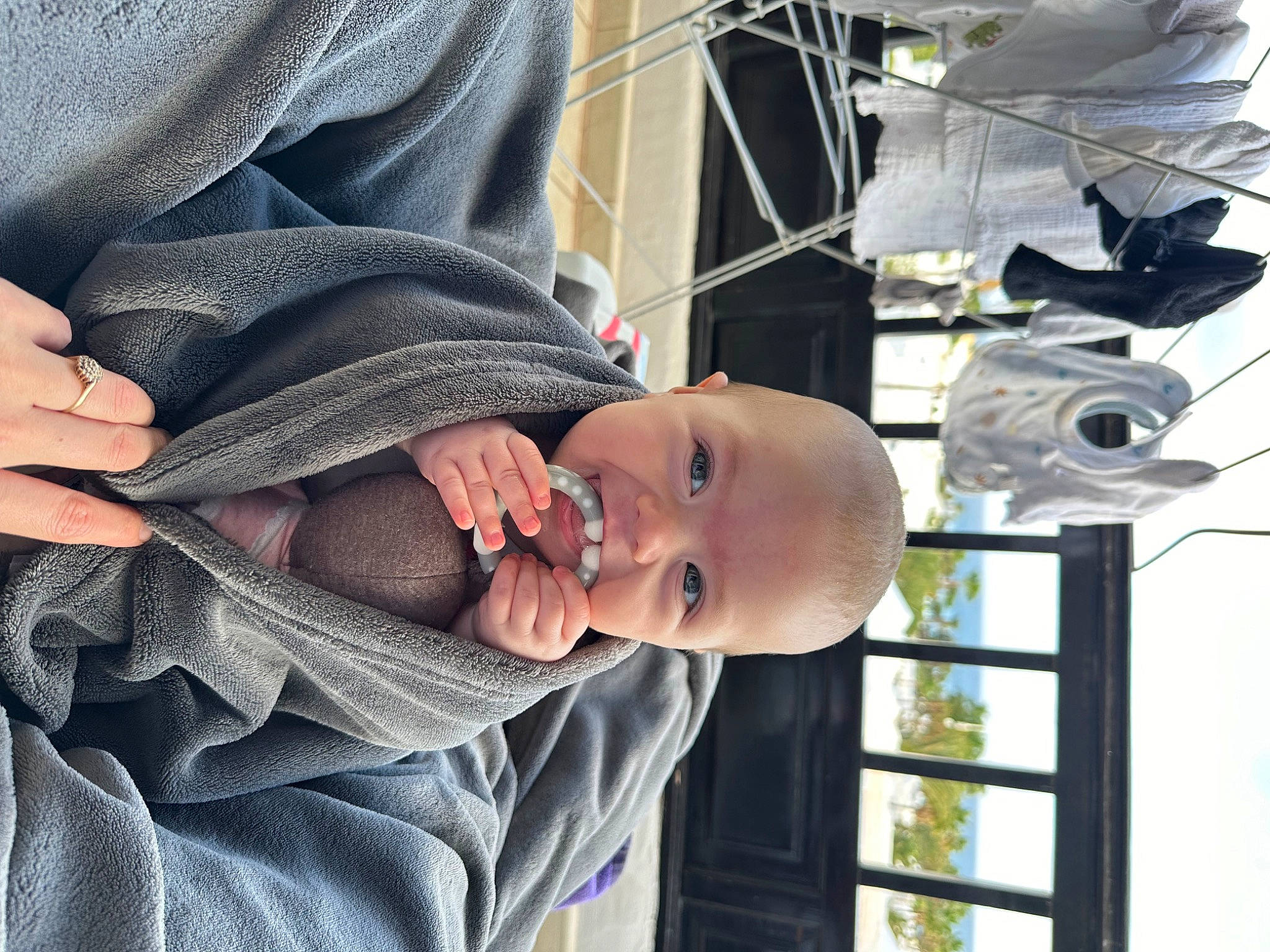 Sophie joined the competition — help win amazing prizes! baby, baby_products, baby_toddler_clothing, cheek, child, comfort, gesture, hat, pattern, person, sleeve, smile, sunglasses, toddler, tree