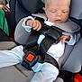 baby, car_seat, child, infant, seat_belt, clothing, white_outfit, straps, safety, car_interior, person, young_child, cute, small_hand, buckle, seat, transportation, car, head, face