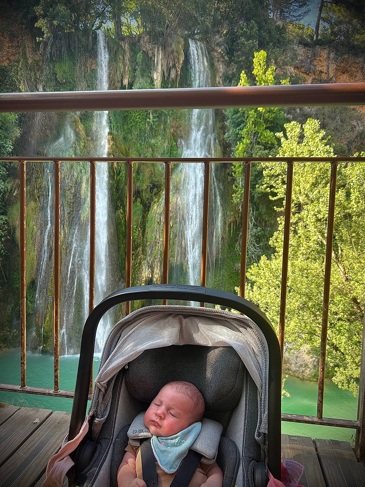 Lia a rejoint le concours — aidez-le/la à gagner de superbes lots ! baby, child, comfort, fence, forest, fun, grass, leisure, metal, people_in_nature, person, plant, product, recreation, room, shade, sitting, tints_and_shades, toddler, tree