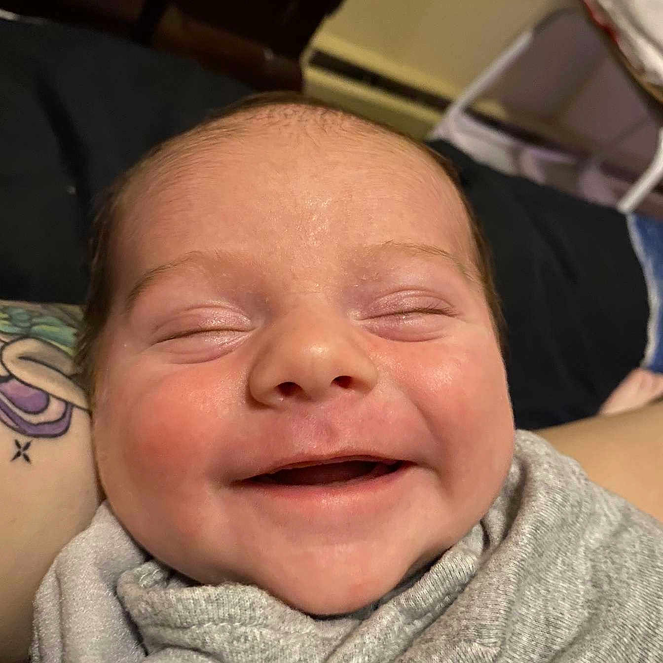 Tenebris joined the competition — help win amazing prizes! baby, babylaughing, crying, face, happy, head, newborn, person, photography, portrait, sad, skin, smile, tattoo