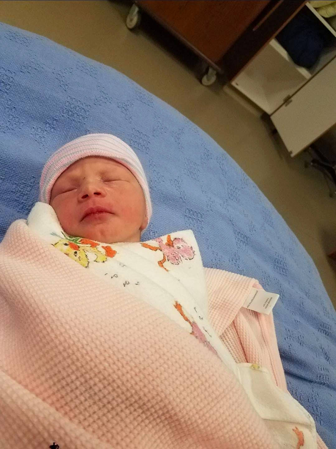 Emma Marie is registered to the contest to win money with this photo: baby, bedtime, birth, child, childbirth, headwear, person, sleep