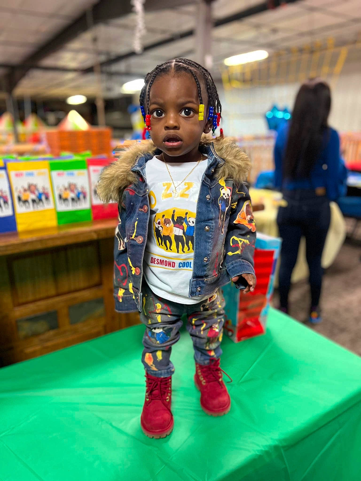 D'Ozzyae joined the competition — help win amazing prizes! baby, carpet, child, competition_event, costume, electric_blue, event, fashion_design, fictional_character, flooring, fun, games, leisure, person, personal_protective_equipment, play, recreation, room, sportswear, surprise