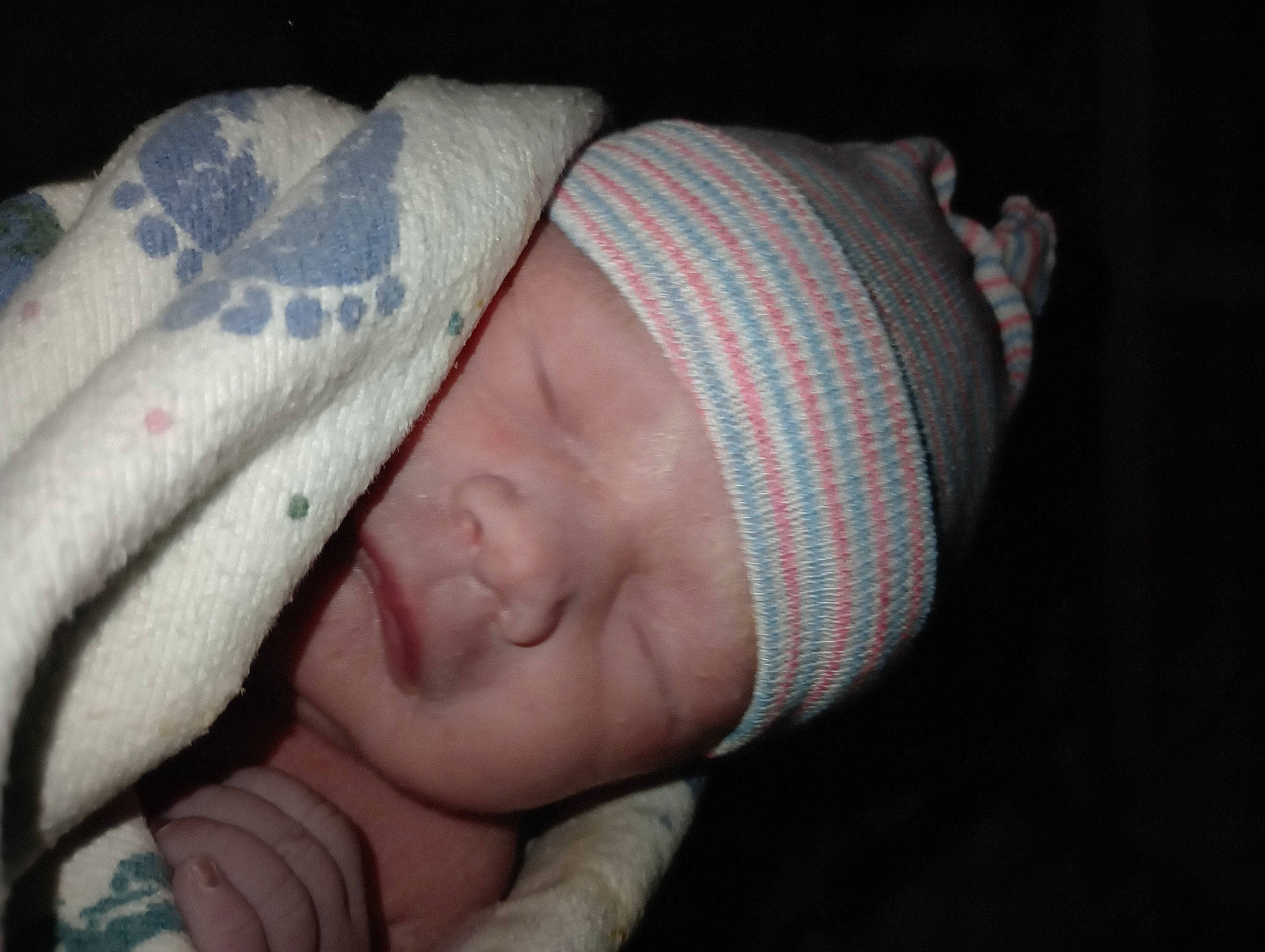 Haisley joined the competition — help win amazing prizes! baby, baby_products, baby_sleeping, baby_toddler_clothing, cheek, child, comfort, finger, gesture, hand, head, headgear, knit_cap, linens, mouth, nose, person, skin, sleeve, smile