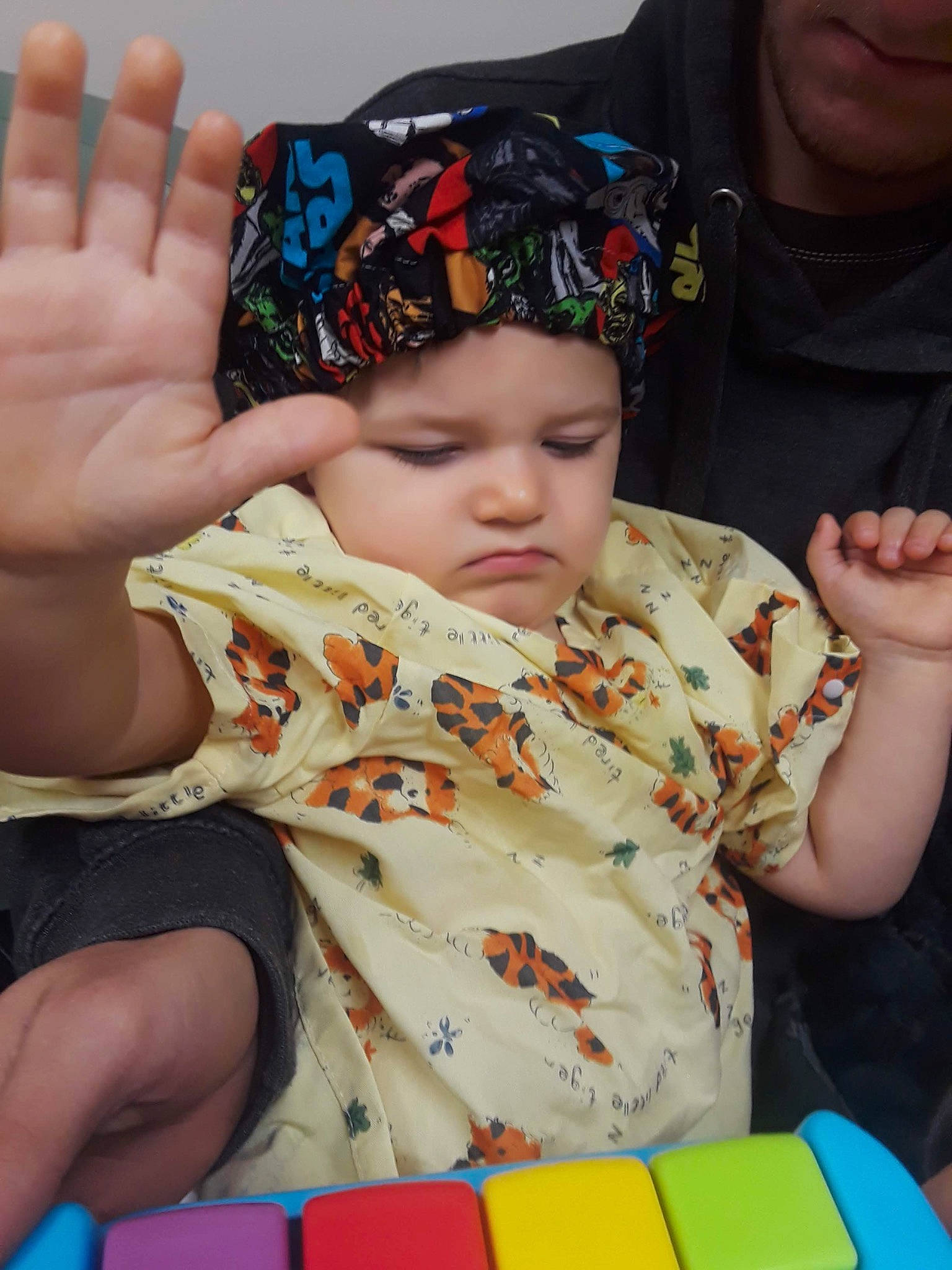 Lakelyn joined the competition — help win amazing prizes! baby, child, finger, hand, headwear, nail, person, play, thumb, toddler