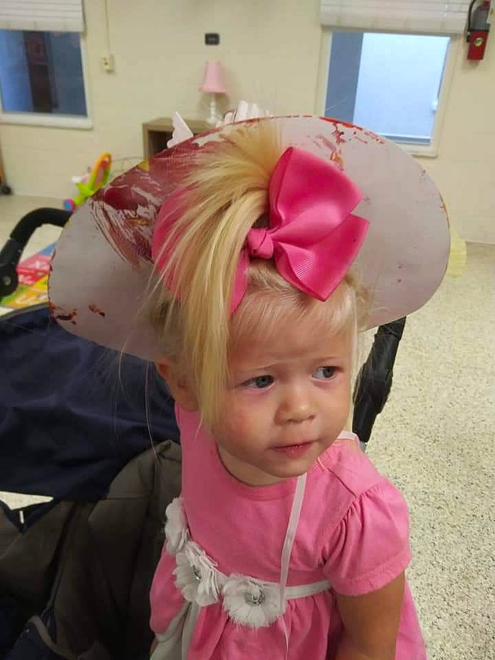 Aaliyah joined the competition — help win amazing prizes! baby, baby_toddler_clothing, child, costume_hat, ear, eyebrow, eyelash, fashion_accessory, fun, hair_accessory, happy, headband, headgear, headpiece, helmet, magenta, person, personal_protective_equipment, pink, toddler
