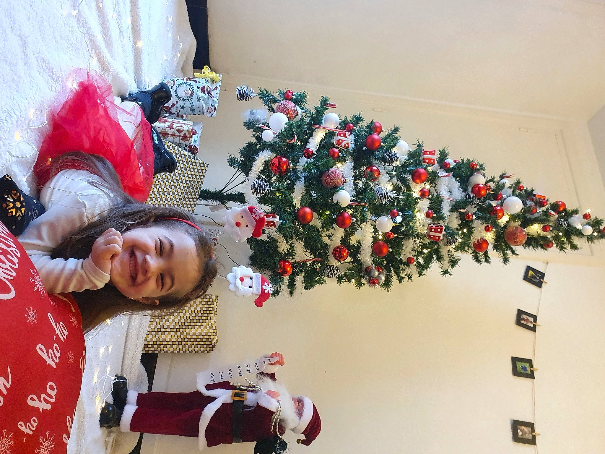 Reginaldi Stephanie a rejoint le concours — aidez-le/la à gagner de superbes lots ! carmine, christmas, christmas_decoration, christmas_ornament, christmas_tree, conifer, event, floral_design, flower_arranging, fun, happy, holiday, holiday_ornament, joy, ornament, person, plant, red, room, toy