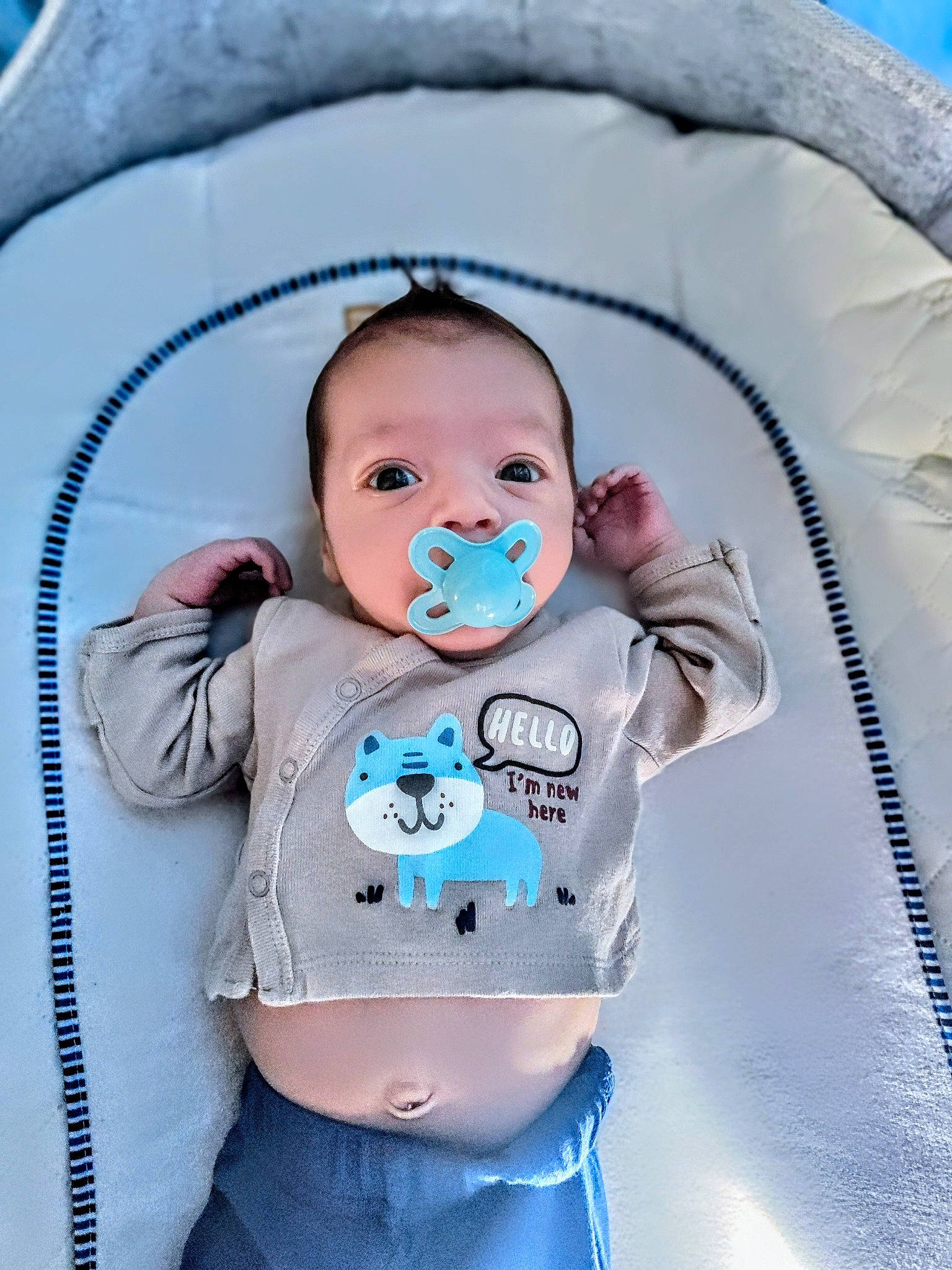 Archer joined the competition — help win amazing prizes! azure, baby, baby_toddler_clothing, beauty, cheek, child, clothing, comfort, eye, face, happy, head, iris, mouth, person, pink, product, skin, sleeve, toddler