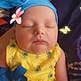 Brynleigh is registered to the contest to win money with this photo: baby, sleeping, yellow_dress, blue_headband, flower, butterfly, freckles, indoor, child, infant, cute, adorable, soft_light, portrait, peaceful, hands, person, closeup, headwear, fabric
