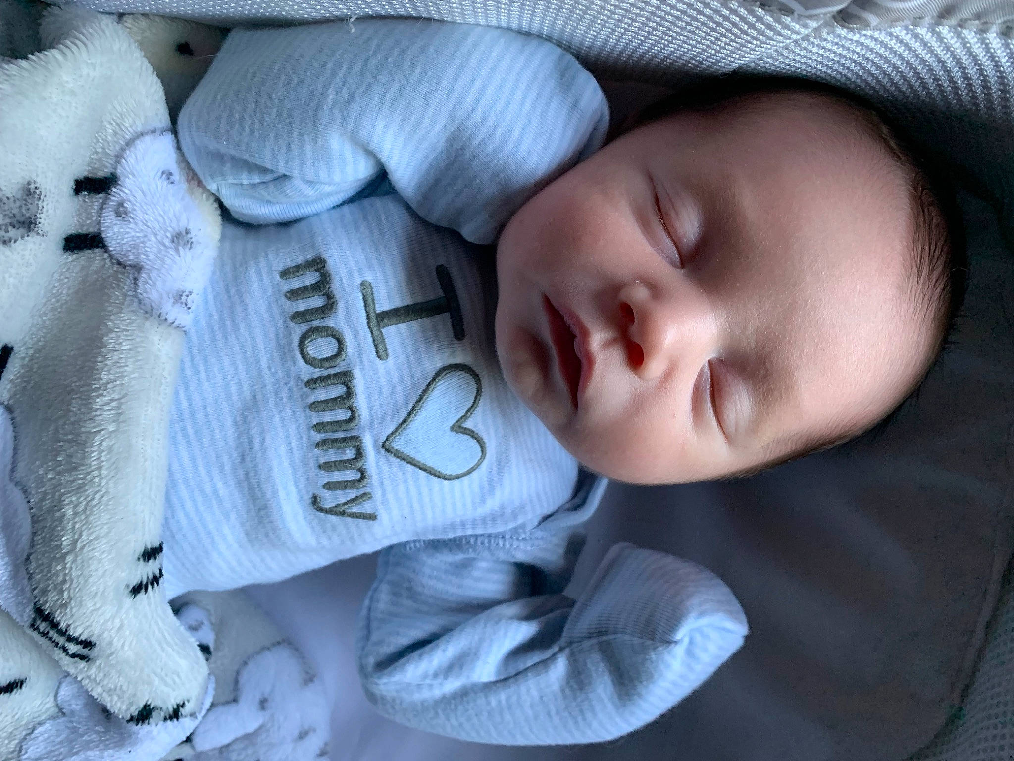 Hunter joined the competition — help win amazing prizes! baby, baby_products, baby_sleeping, baby_toddler_clothing, cheek, child, clothing, comfort, grey, hand, headgear, linens, lip, nose, person, product, sitting, skin, sleeve, textile